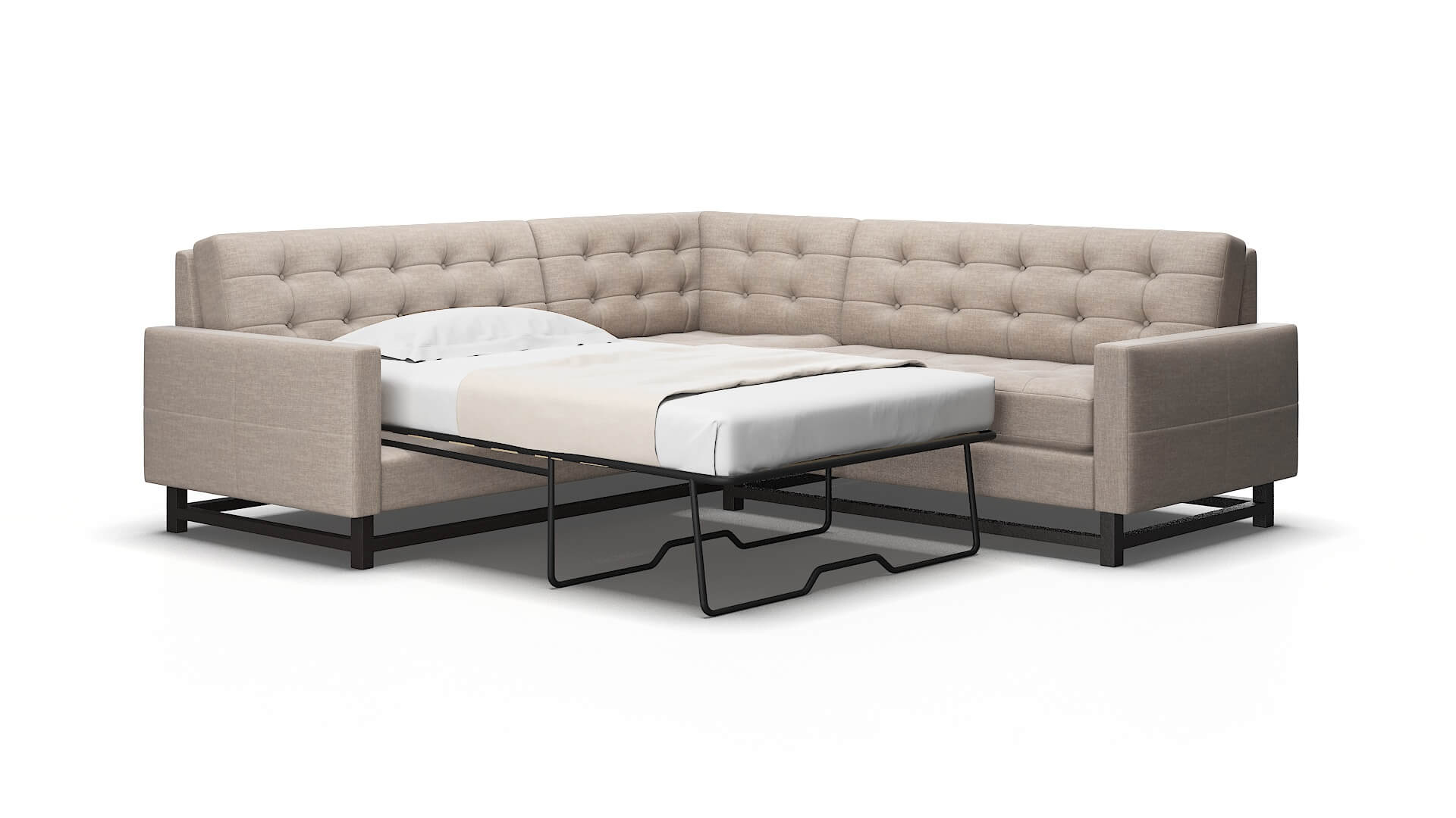 Madrid Clyde Dolphin Sectional Sleeper Espresso legs 2