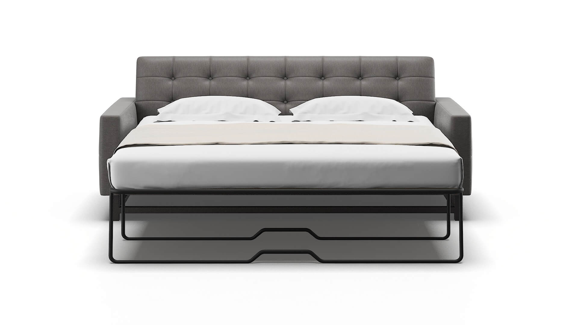 Madrid Cosmo Charcoal Sofa Sleeper Espresso legs 1