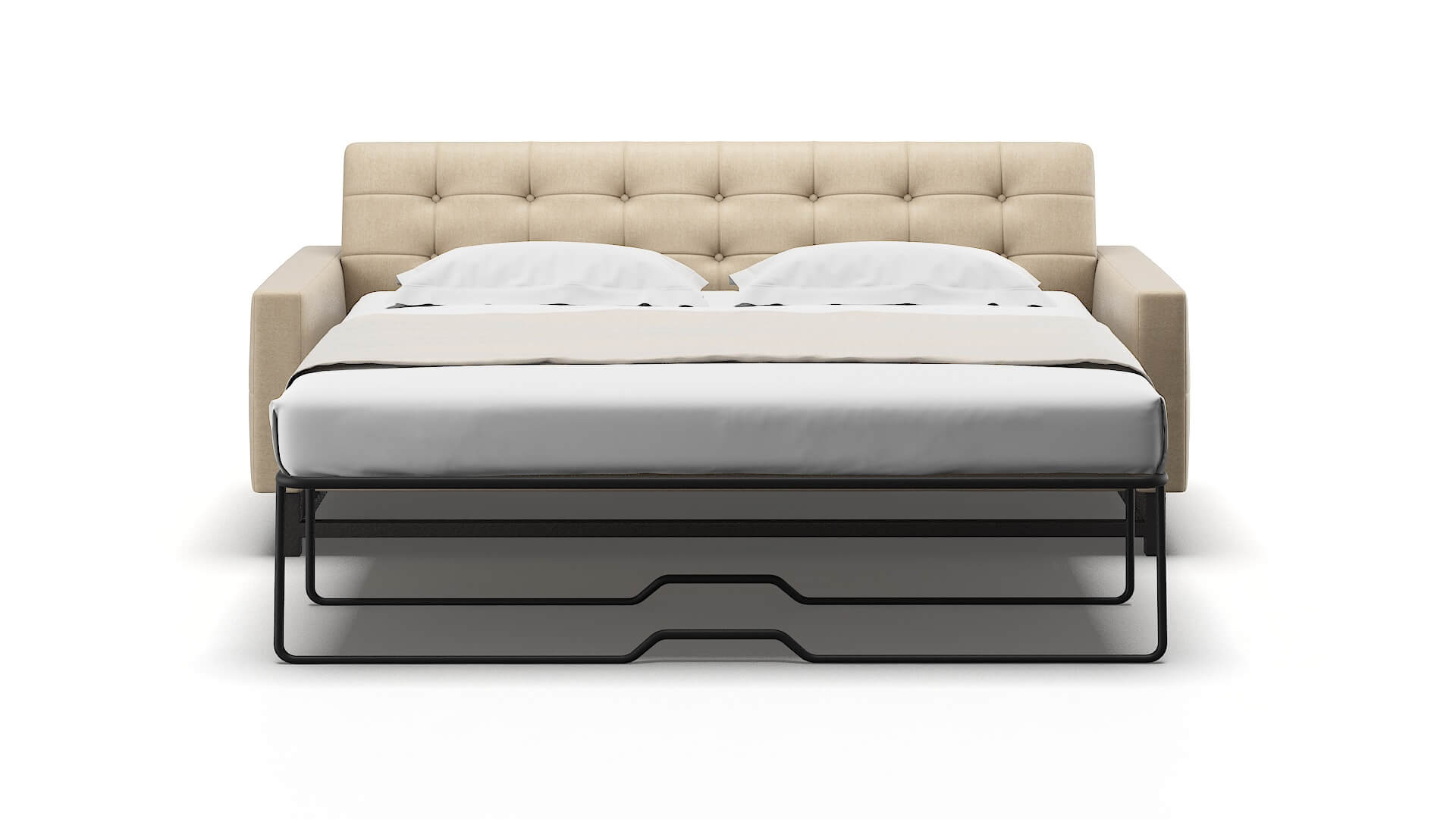 Madrid Cosmo Fawn Sofa Sleeper Espresso legs 1