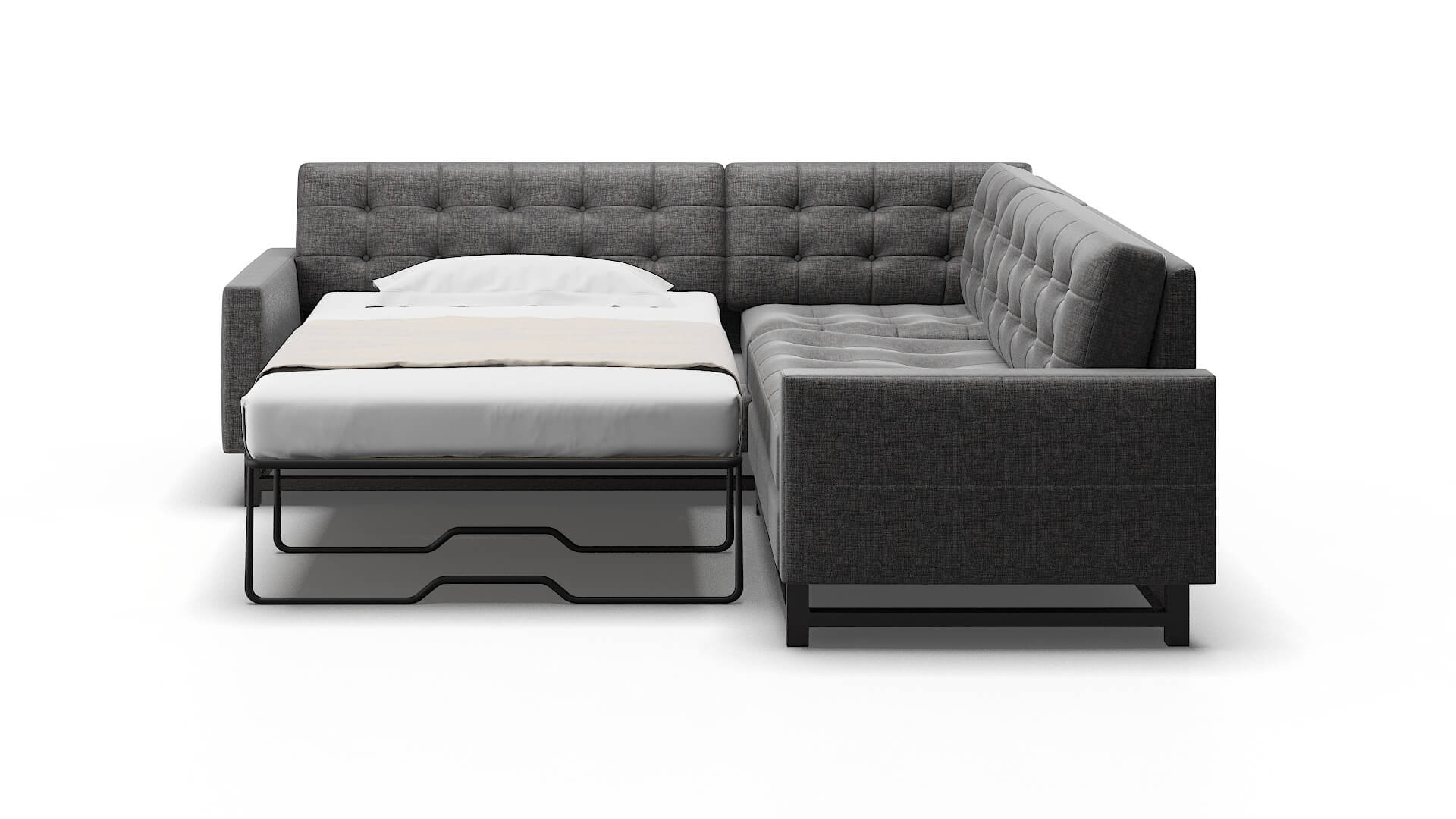 Madrid Curious Eclipse Sectional Sleeper Espresso legs 1