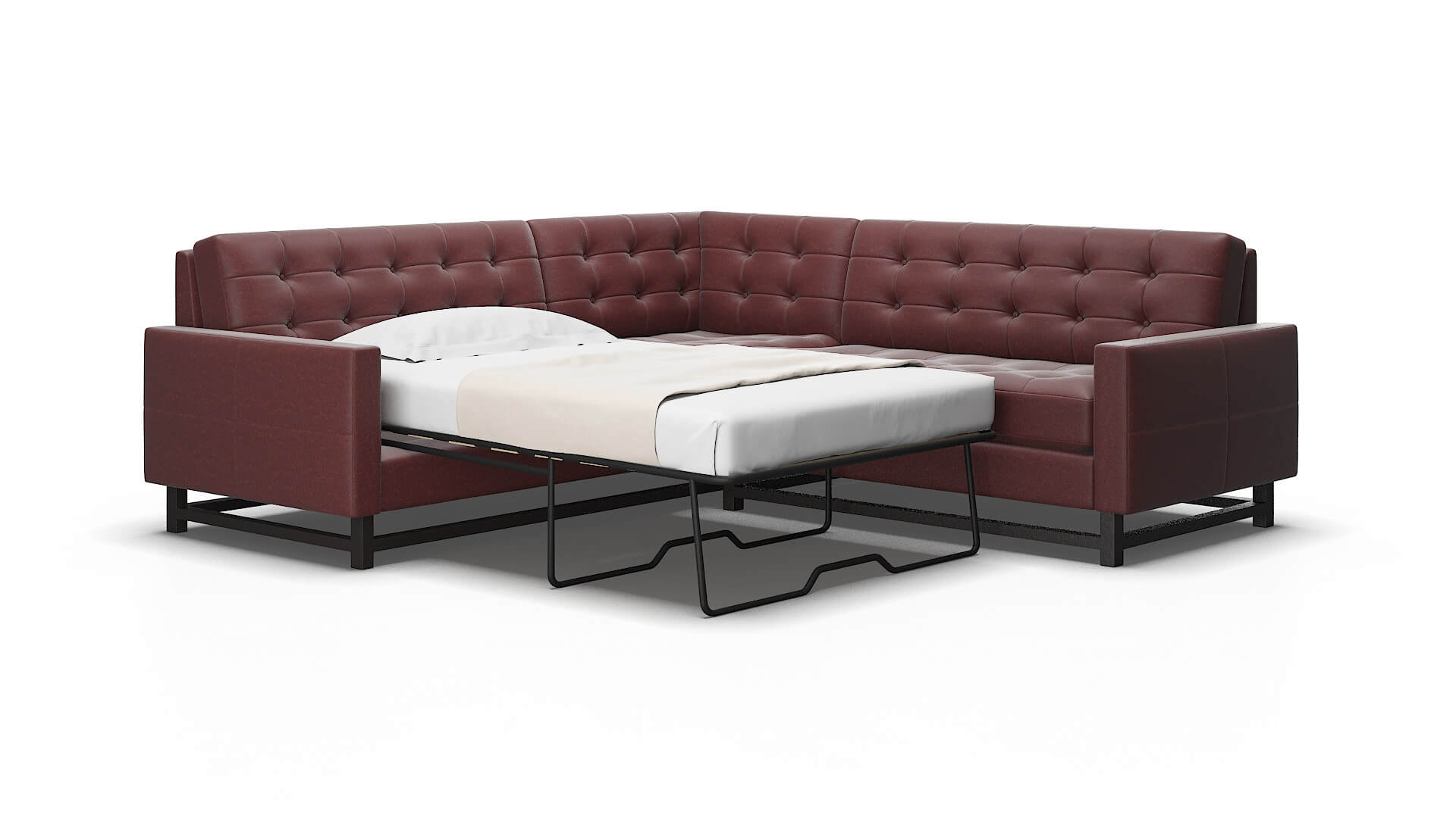 Madrid Derby berry Sectional sleeper Espresso Legs  2