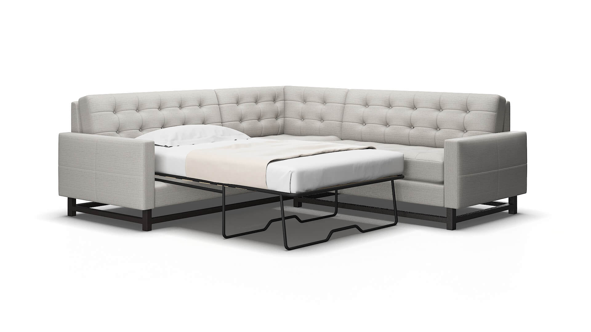 Madrid Derby Grey Sectional Sleeper Espresso legs 2