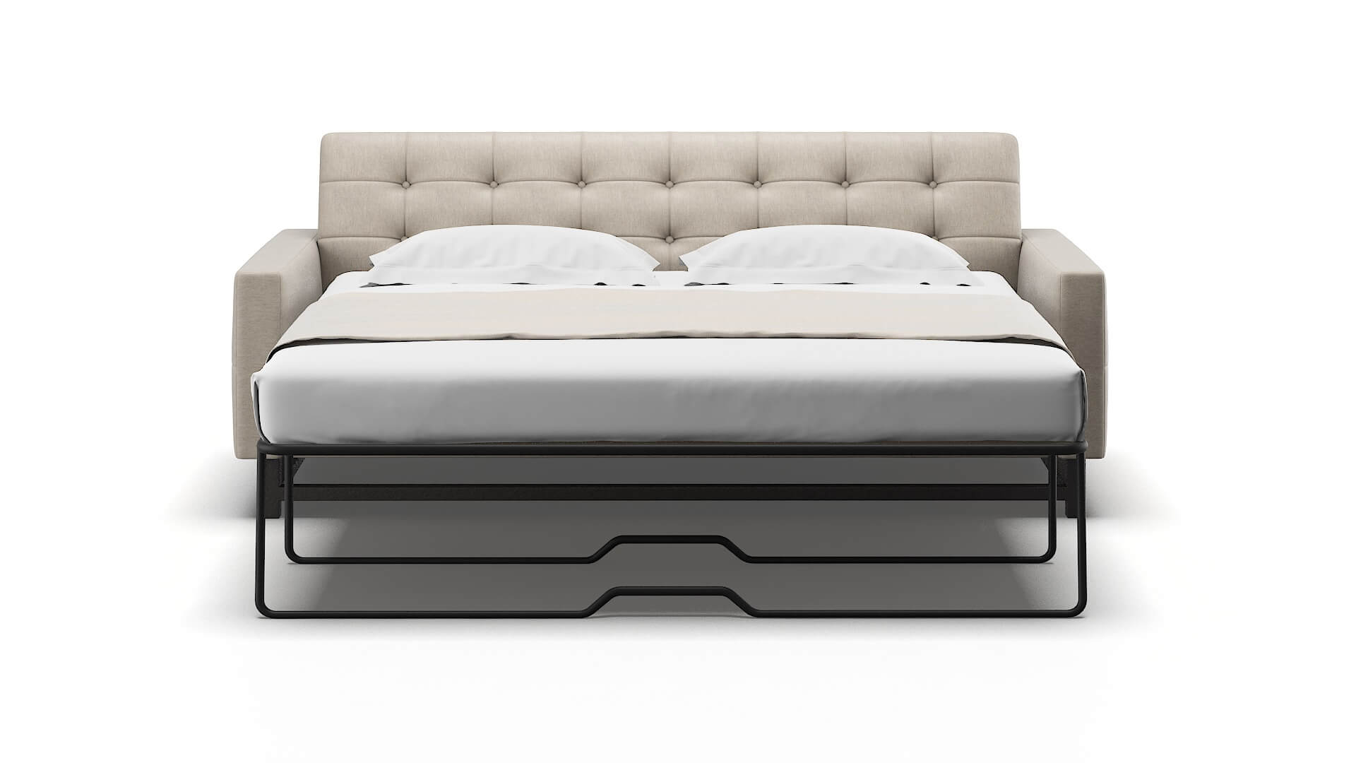 Madrid Derby Linen Sofa Sleeper Espresso legs 1