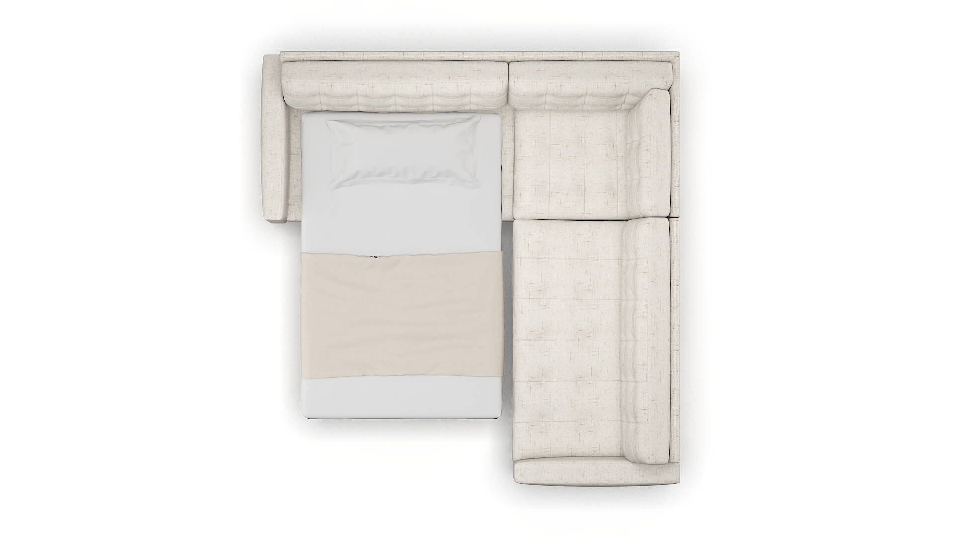 Madrid Derby Taupe Sectional Sleeper Espresso legs 3