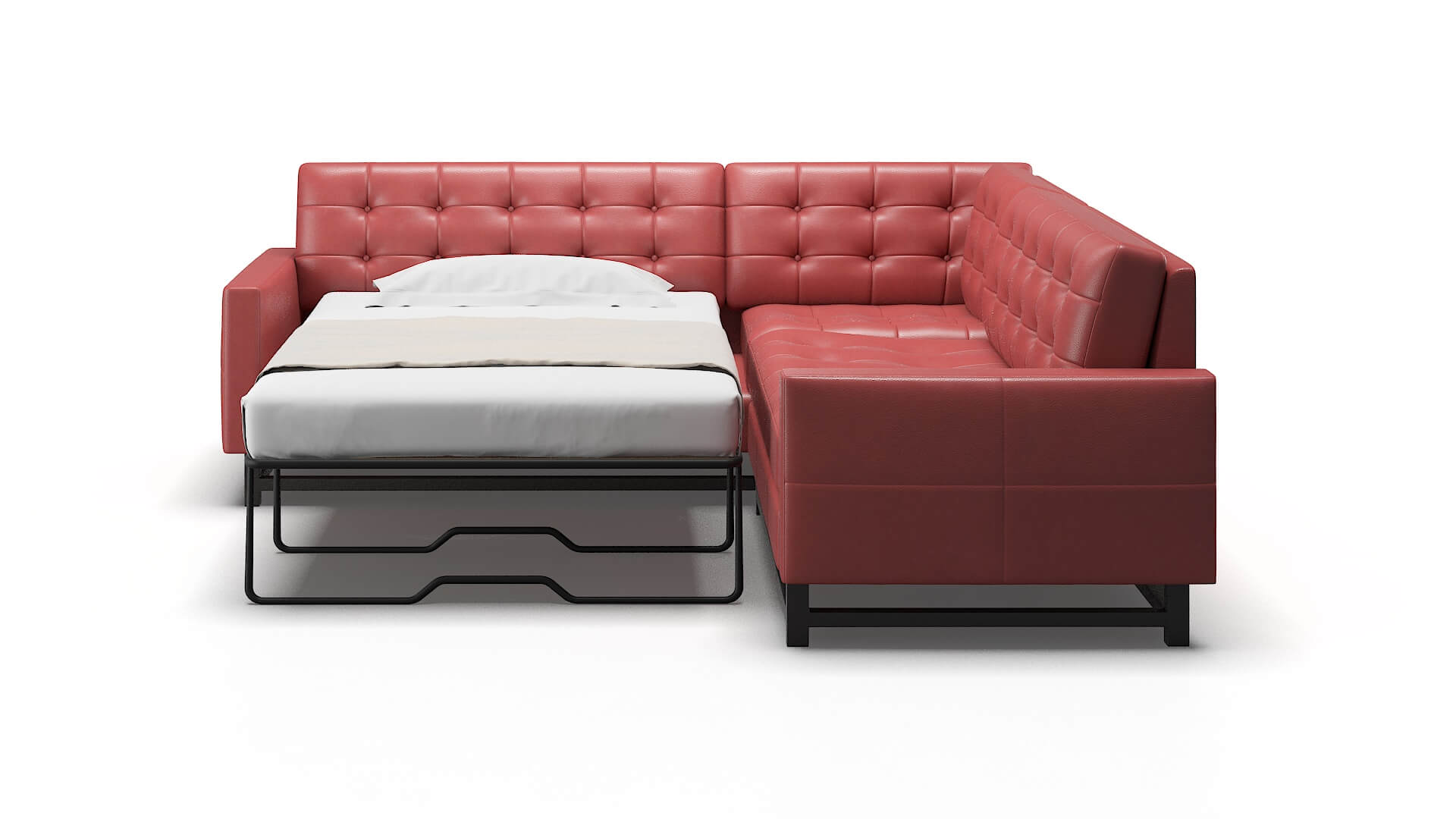 Madrid Dillion Cordovan Sectional Sleeper Espresso legs 1