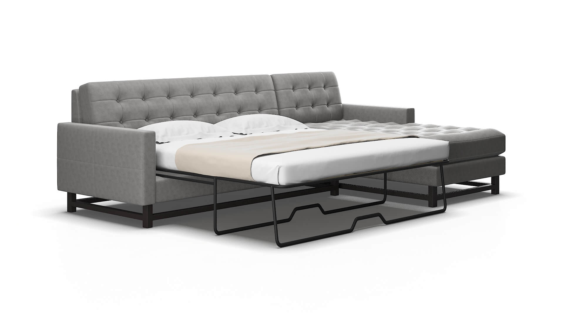 Madrid Dream_d charcoal Panel sleeper Espresso Legs  2