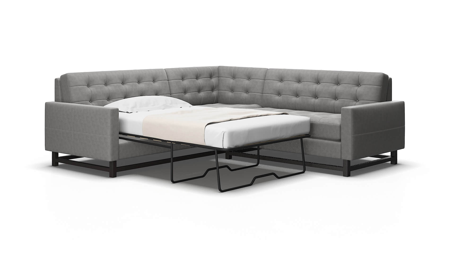 Madrid Dream_d Charcoal Sectional Sleeper Espresso legs 2