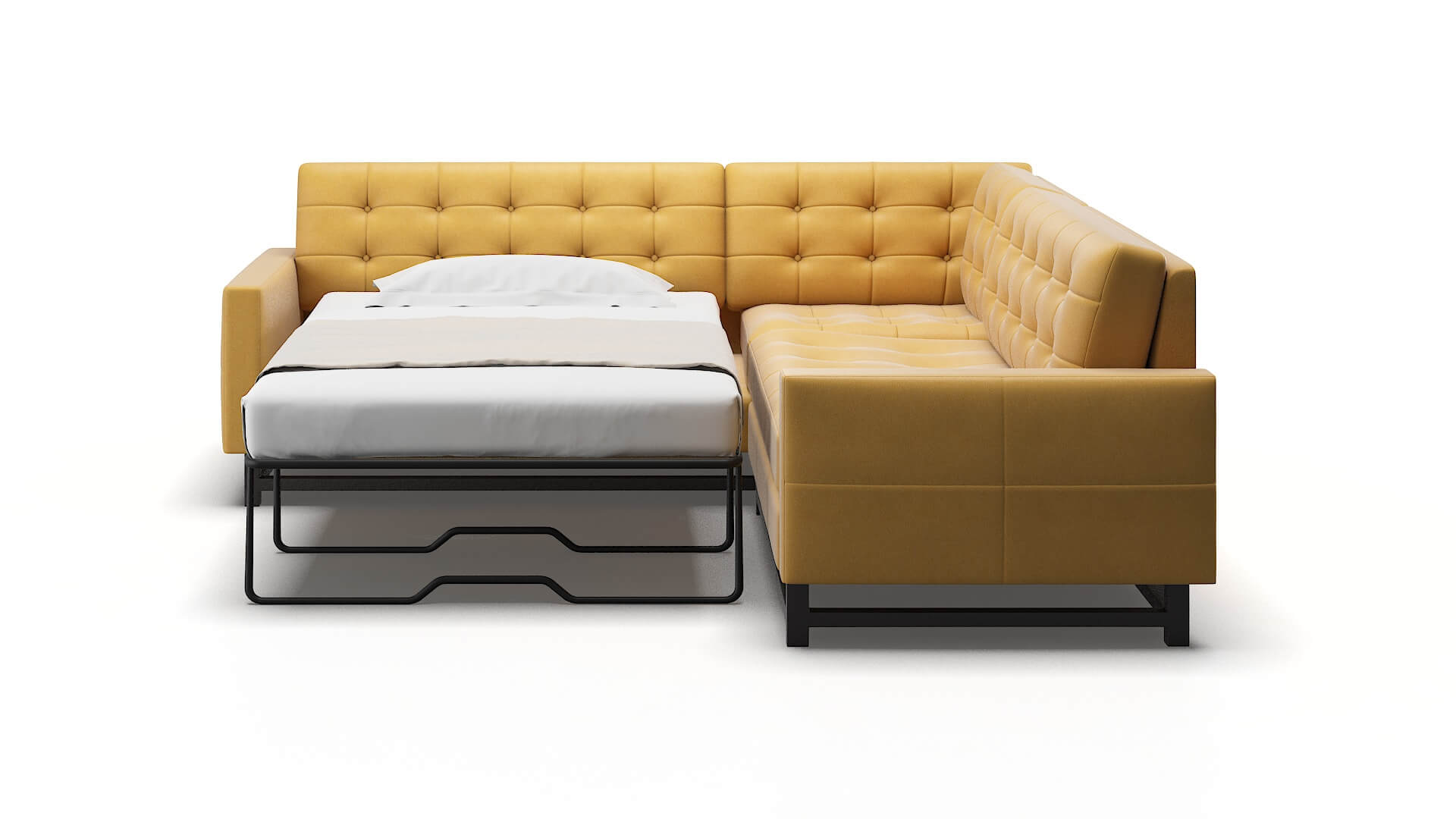 Madrid Dream_d Sunflower Sectional Sleeper Espresso legs 1