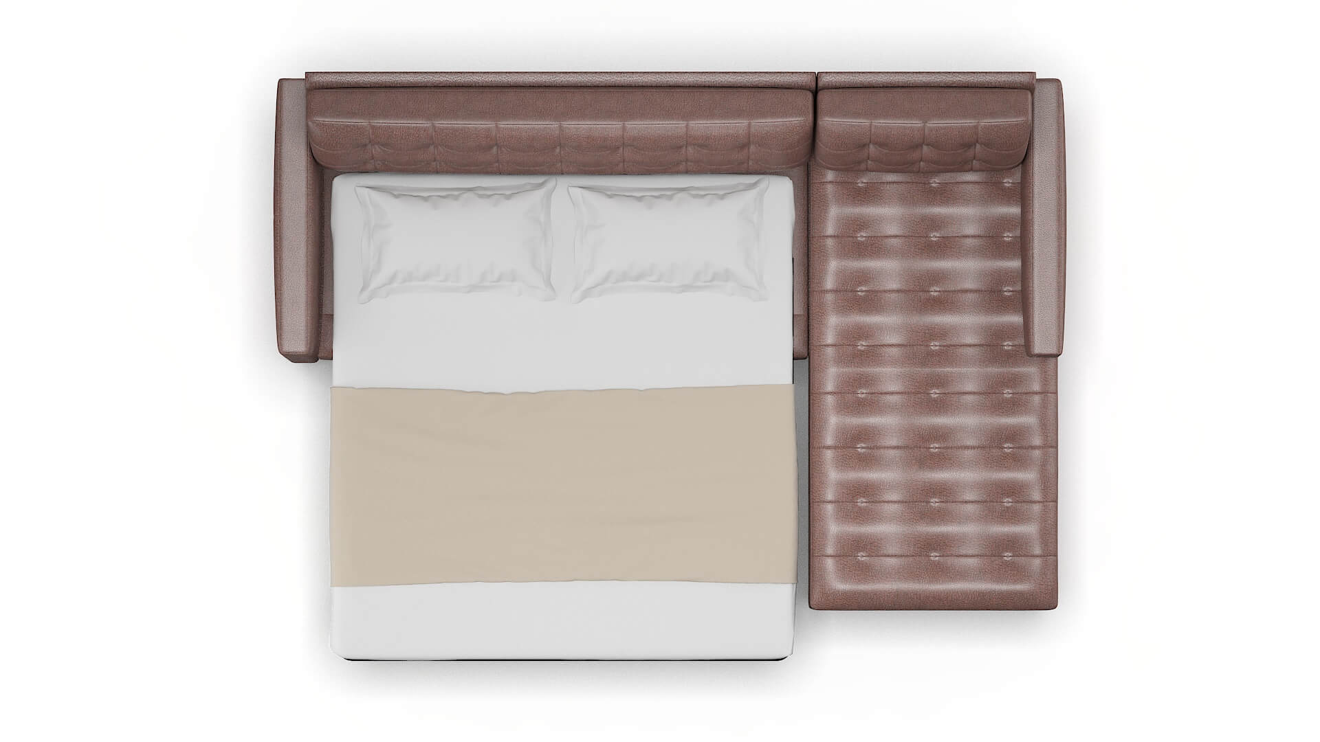 Madrid Ford Brown Panel Sleeper Espresso legs 3