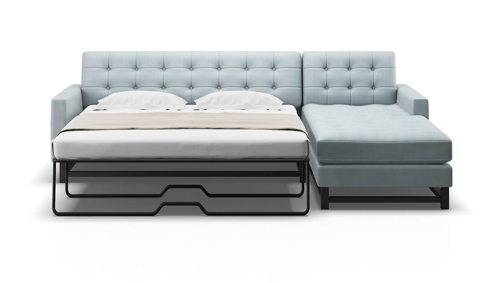 Madrid Hathaway Aqua Panel Sleeper Espresso legs 1