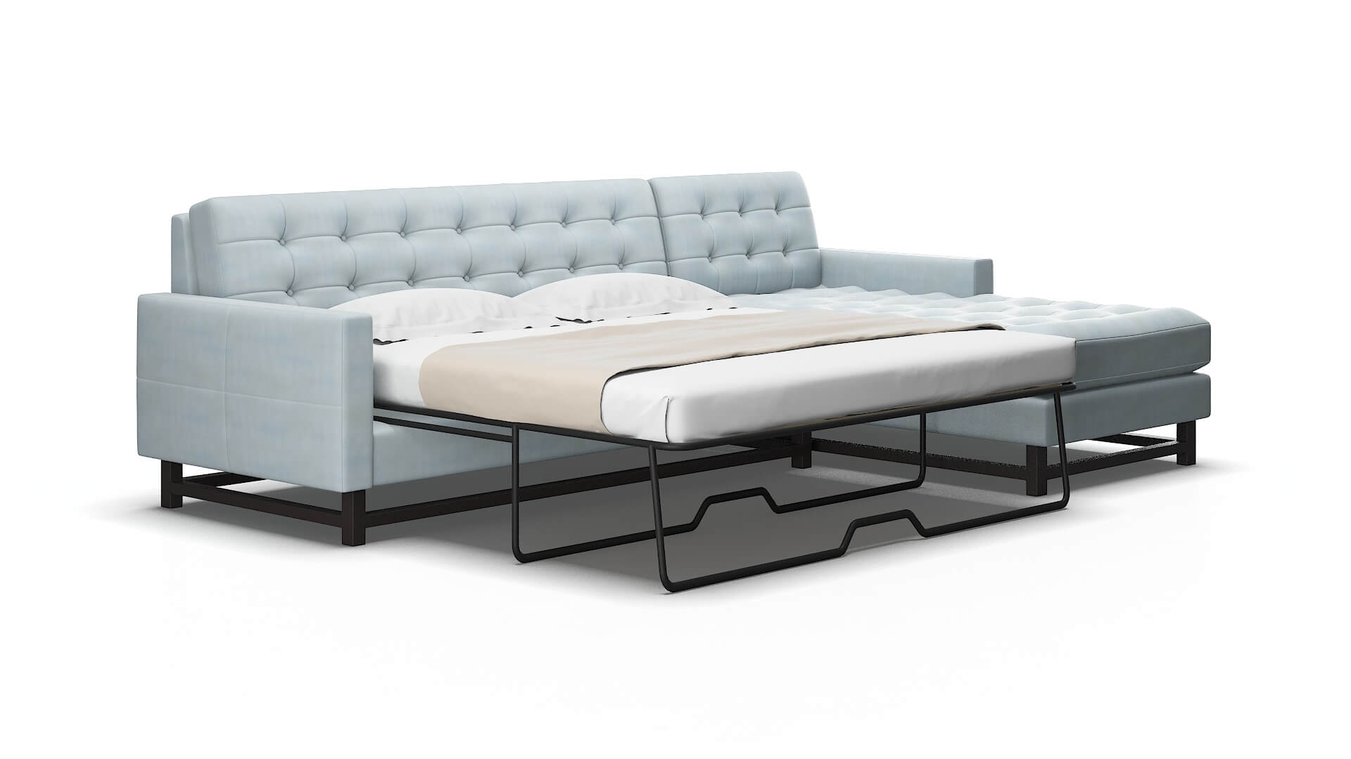 Madrid Hathaway aqua Panel sleeper Espresso Legs  2