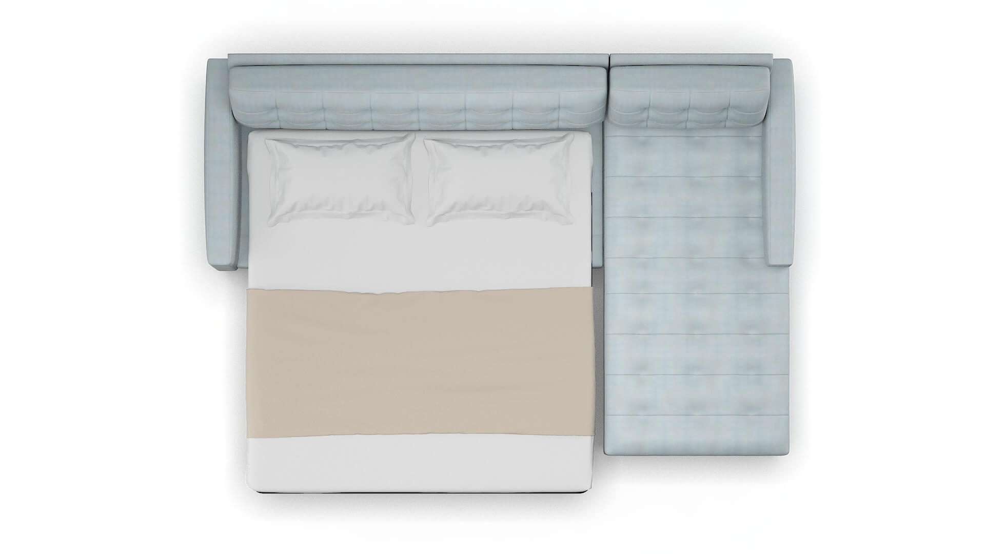 Madrid Hathaway Aqua Panel Sleeper Espresso legs 3