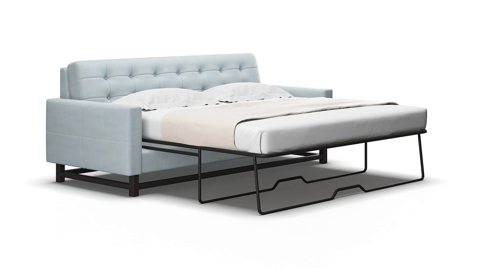 Madrid Hathaway aqua Sofa sleeper Espresso Legs  2