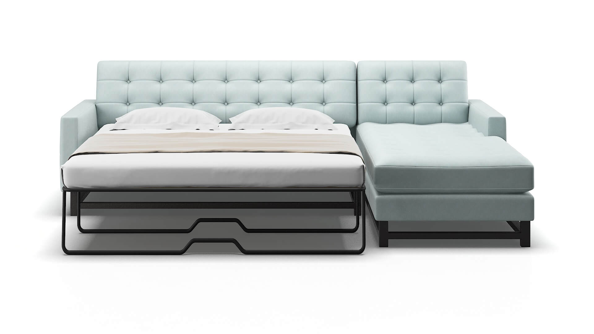 Madrid Hepburn Peridot Panel Sleeper Espresso legs 1