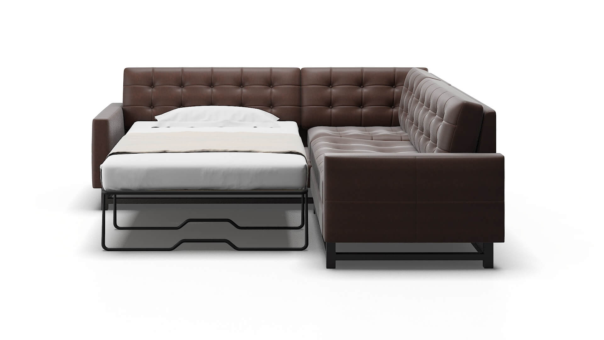 Madrid Insight Cafe Sectional Sleeper Espresso legs 1