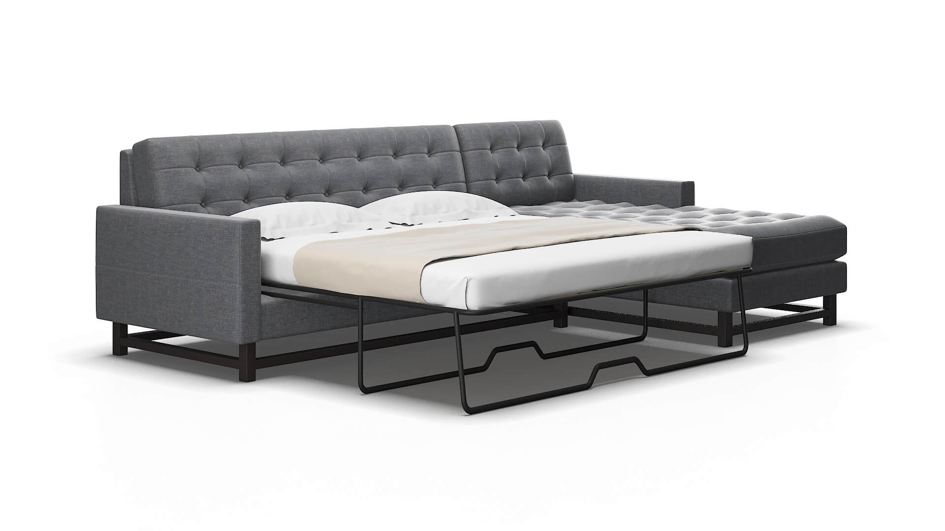 Madrid Keylargo graphite Panel sleeper Espresso Legs  2