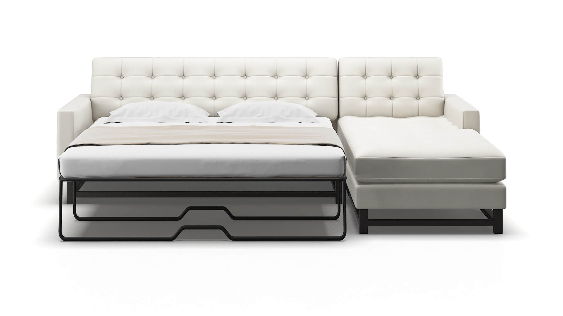 Madrid Keylargo Oatmeal Panel Sleeper Espresso legs 1