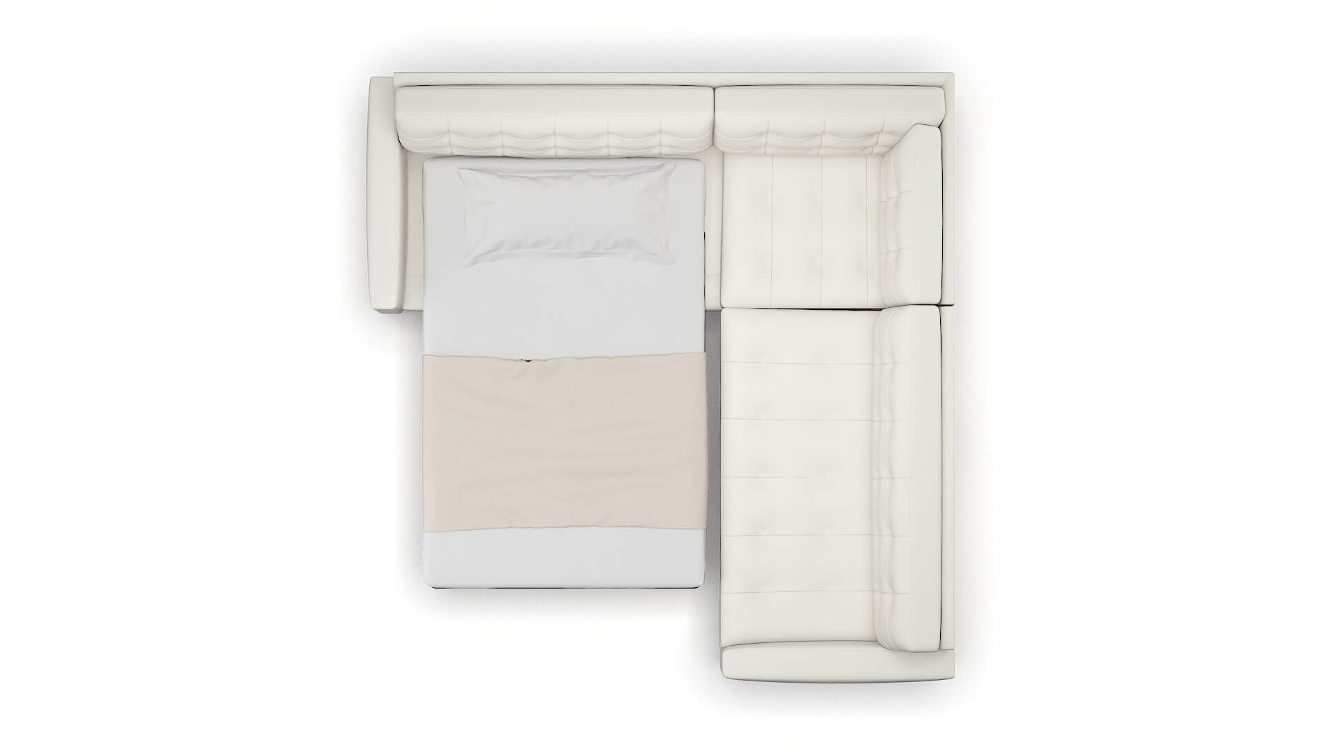 Madrid Keylargo Oatmeal Sectional Sleeper Espresso legs 3