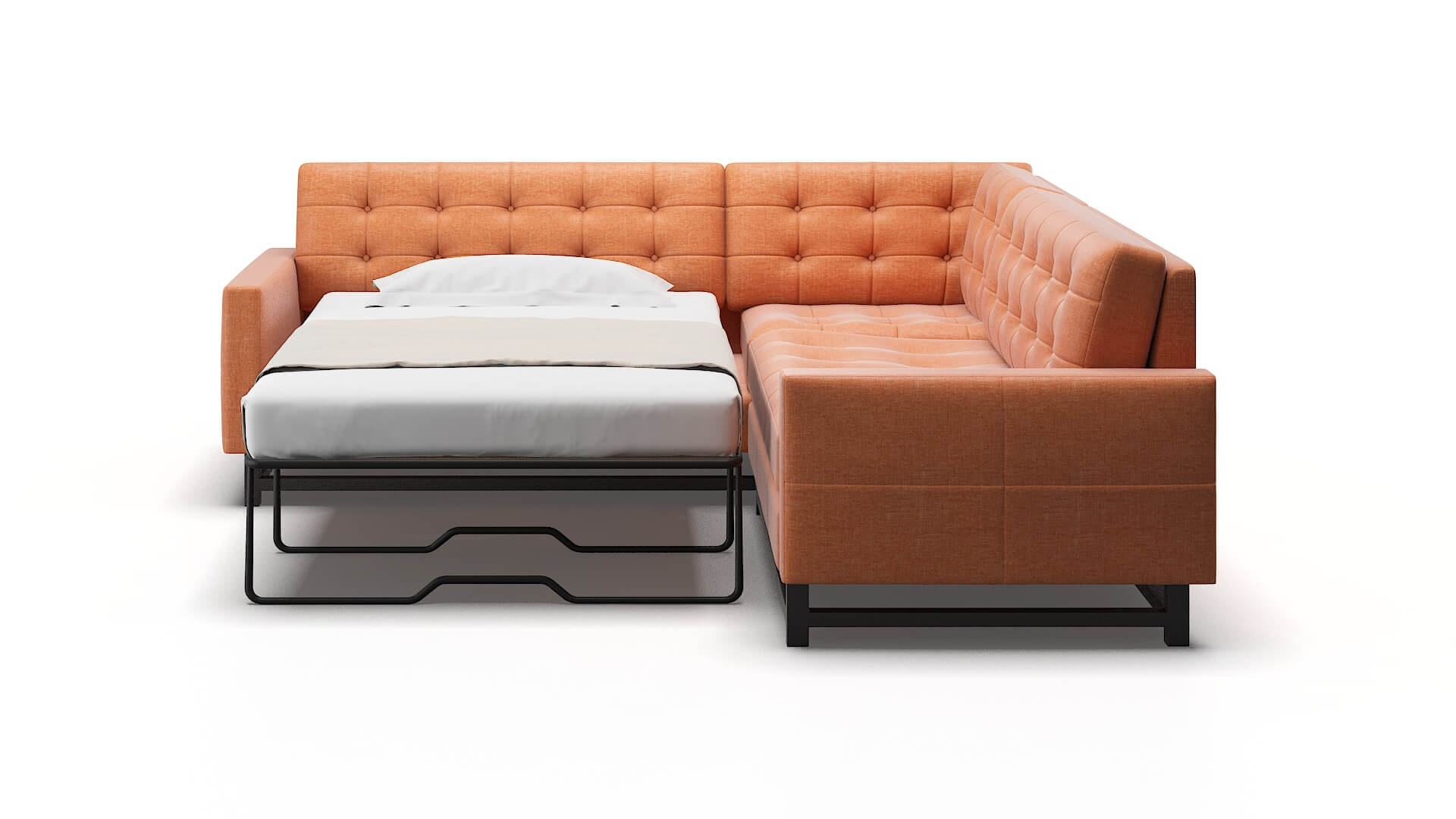 Madrid Keylargo Terracotta Sectional Sleeper Espresso legs 1