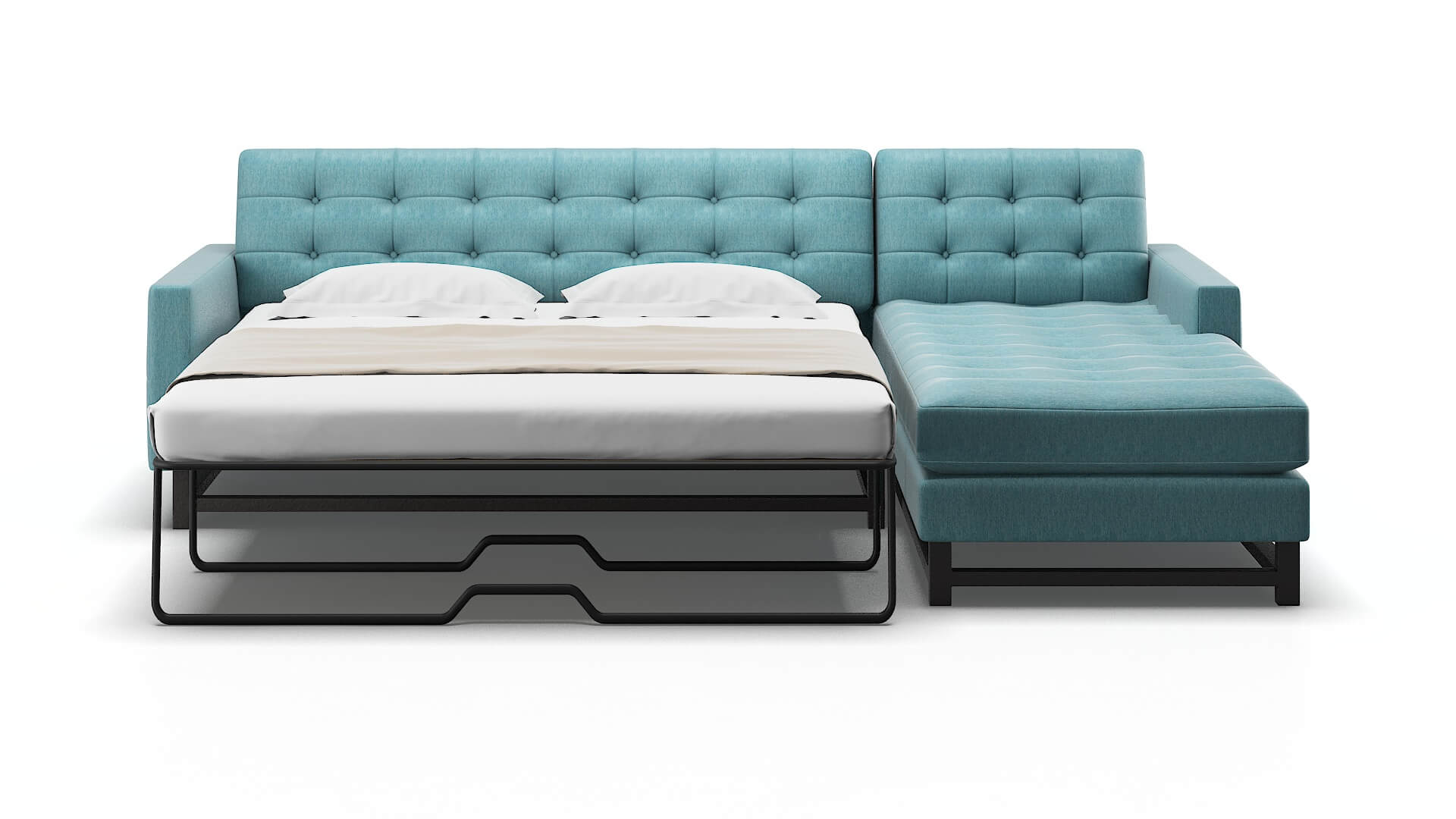 Madrid Lana Peacock Panel Sleeper Espresso legs 1