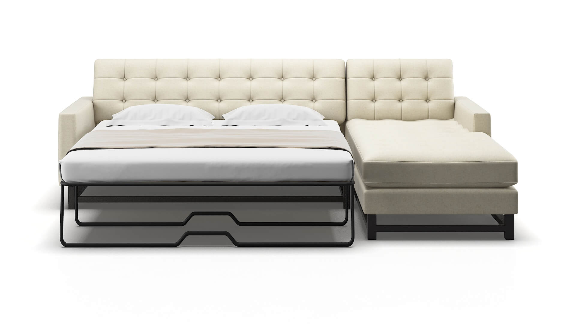 Madrid Lana Sand Panel Sleeper Espresso legs 1