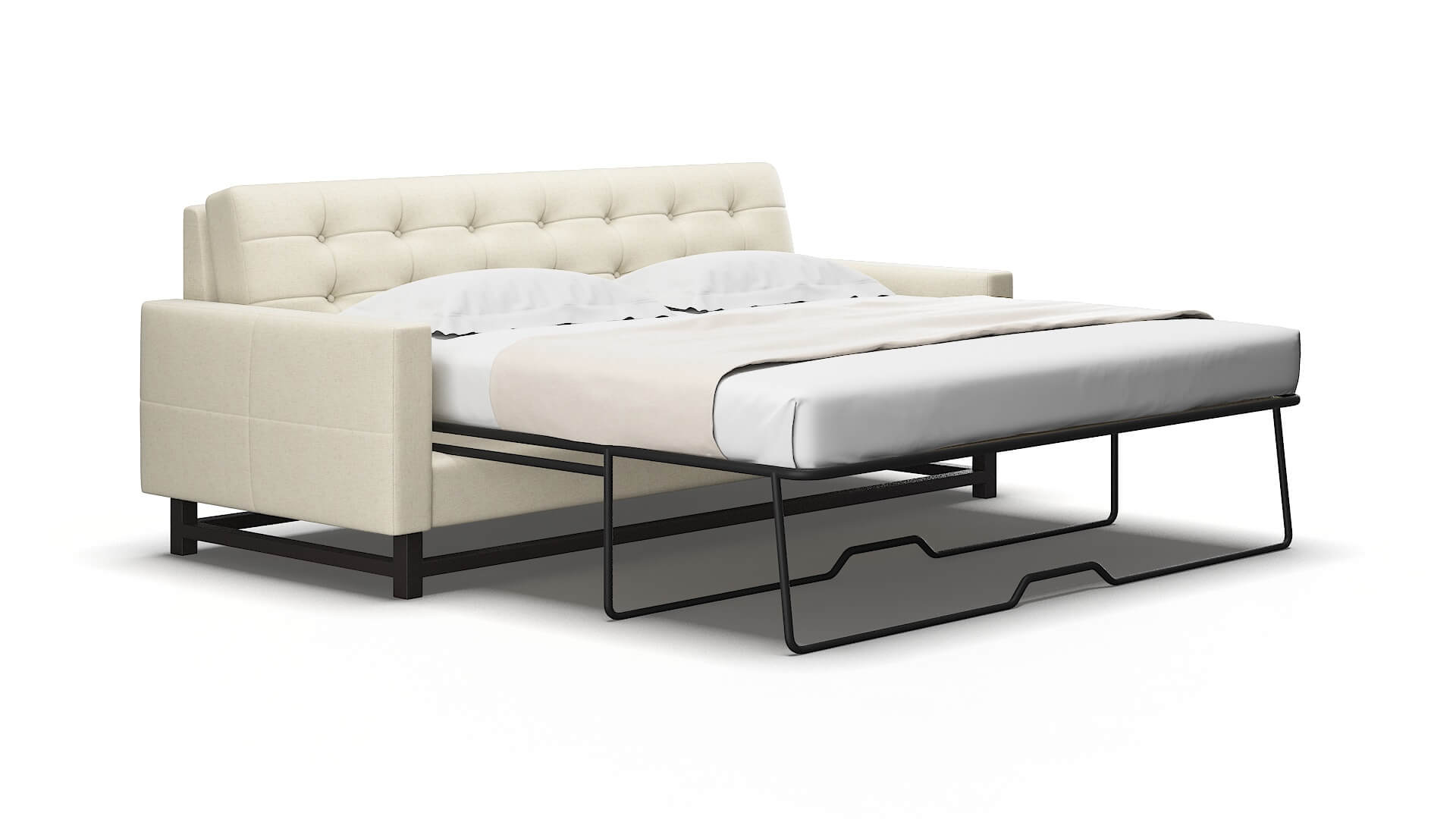 Madrid Lana sand Sofa sleeper Espresso Legs  2