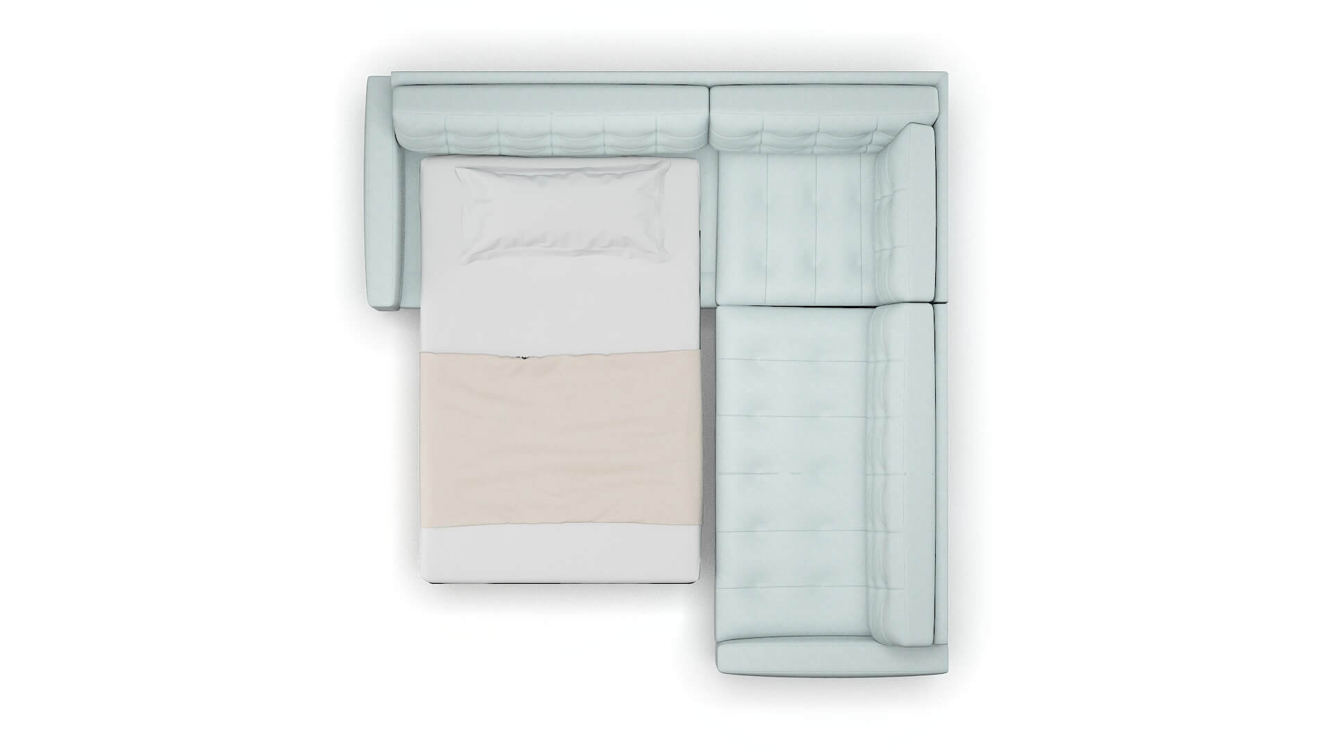 Madrid Leslie Robins_egg Sectional Sleeper Espresso legs 3