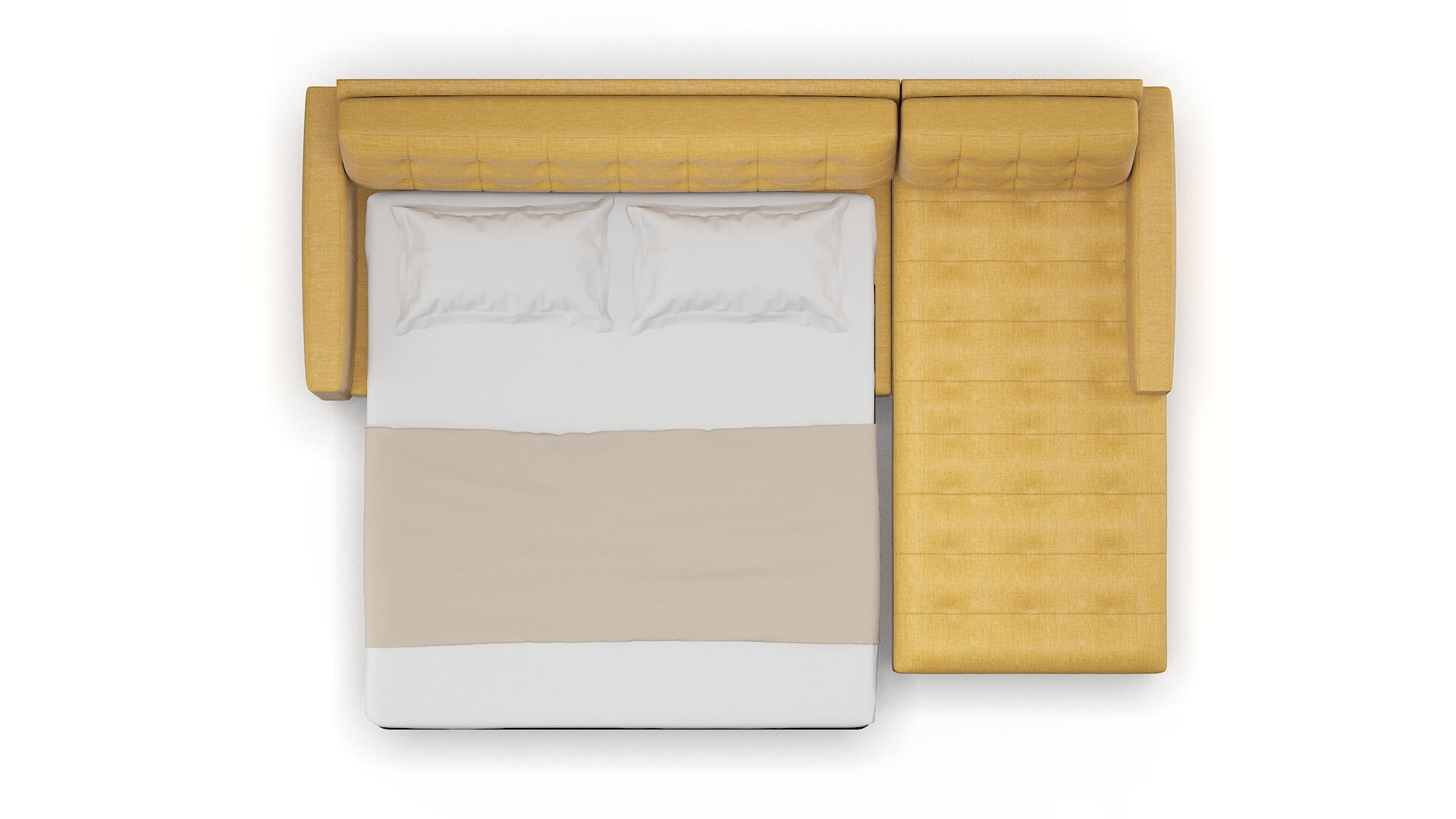 Madrid Leslie Saffron Panel Sleeper Espresso legs 3