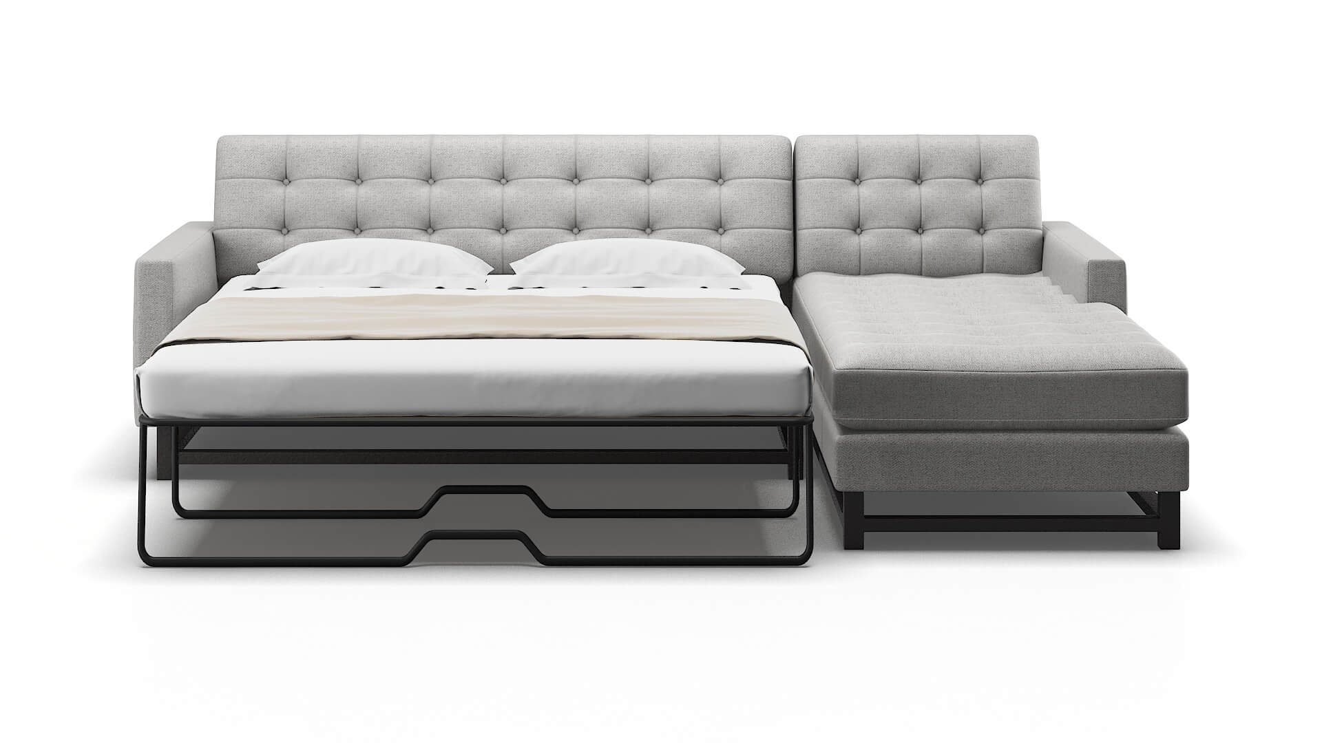 Madrid Malibu Dove Panel Sleeper Espresso legs 1