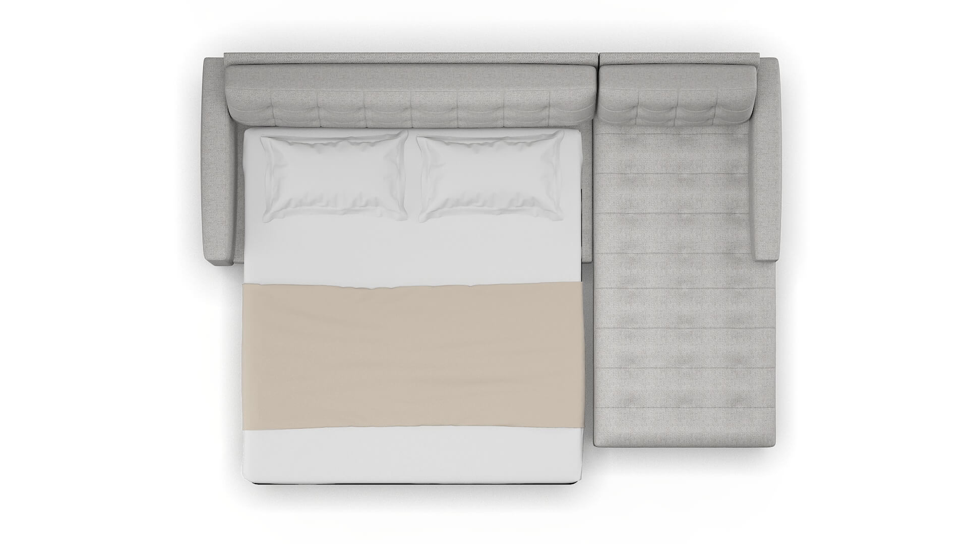 Madrid Malibu Dove Panel Sleeper Espresso legs 3