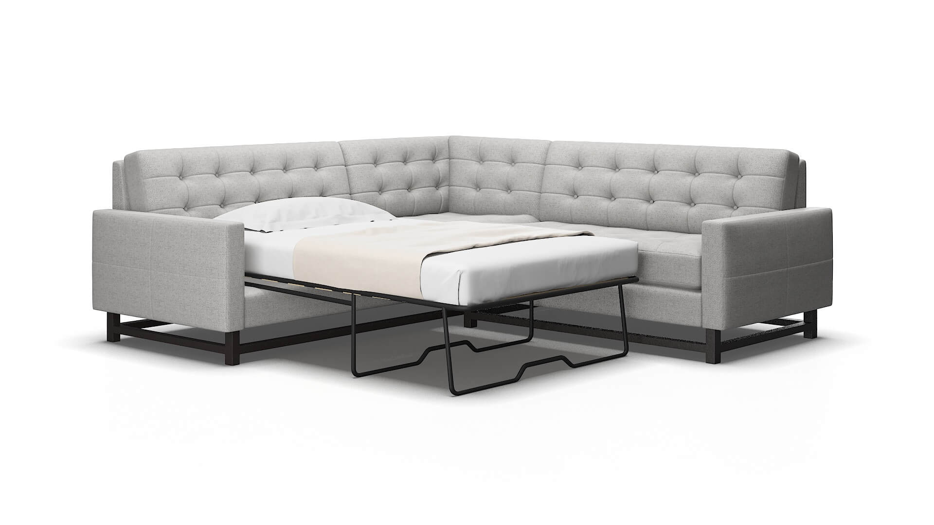 Madrid Malibu-dove Sectional sleeper Espresso Legs  2
