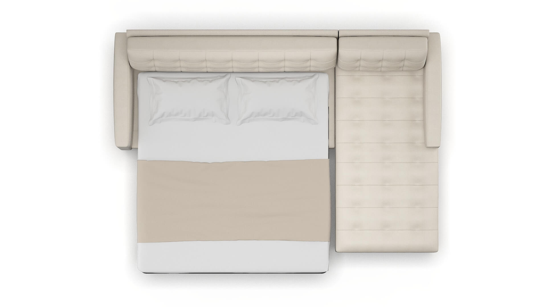 Madrid Malibu Linen Panel Sleeper Espresso legs 3