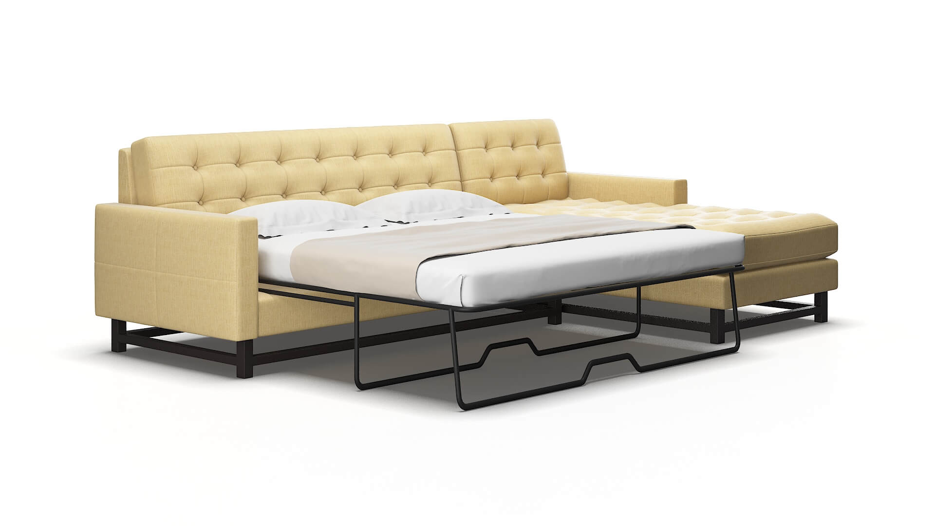 Madrid Malibu Maize Panel Sleeper Espresso legs 2