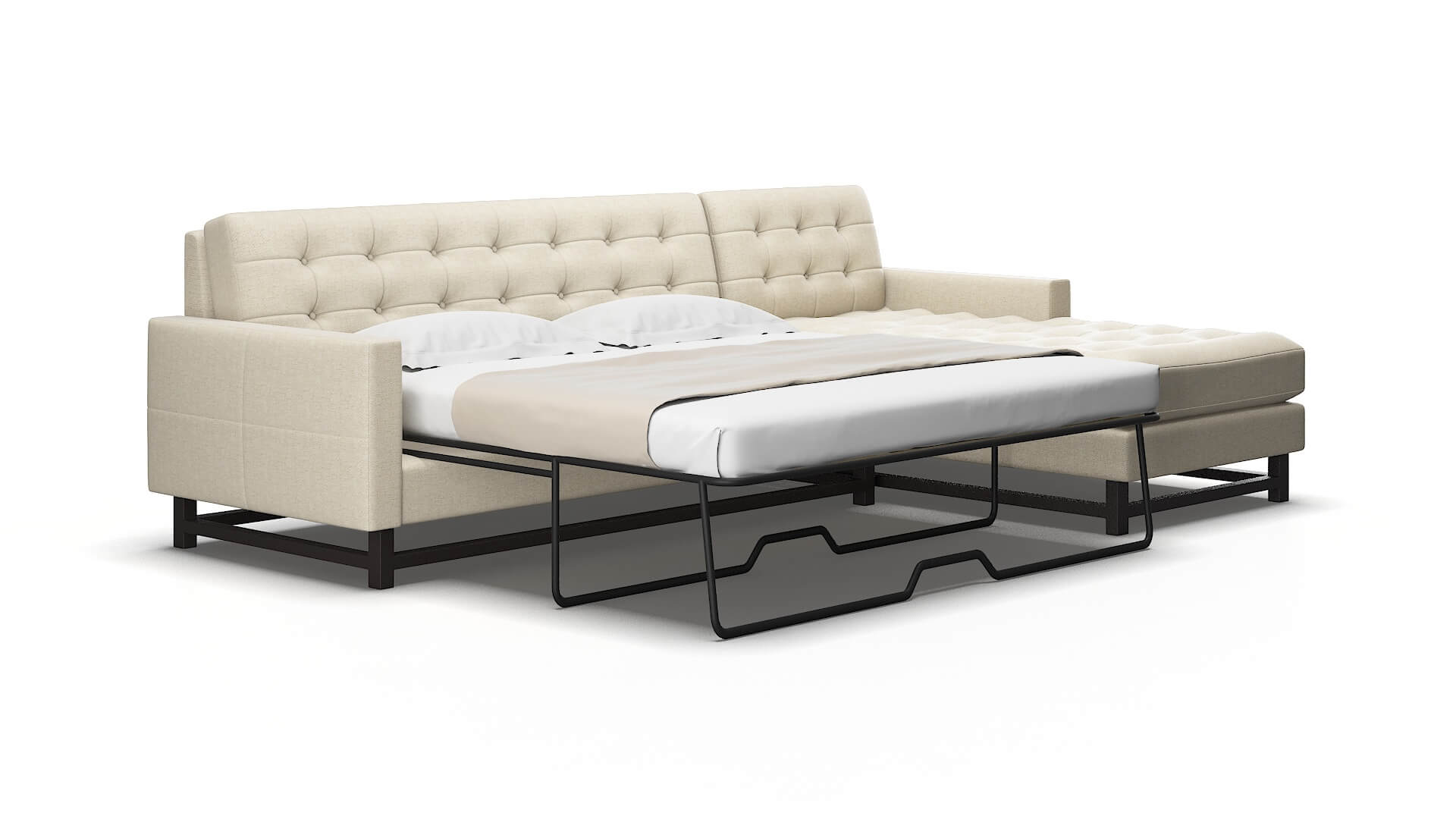 Madrid Malibu Sand Panel Sleeper Espresso legs 2