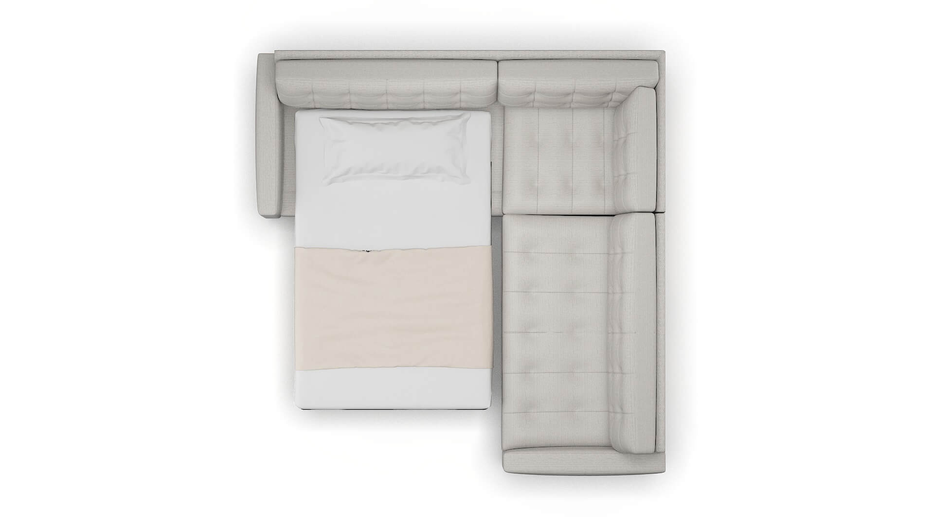 Madrid Naples Ash Sectional Sleeper Espresso legs 3