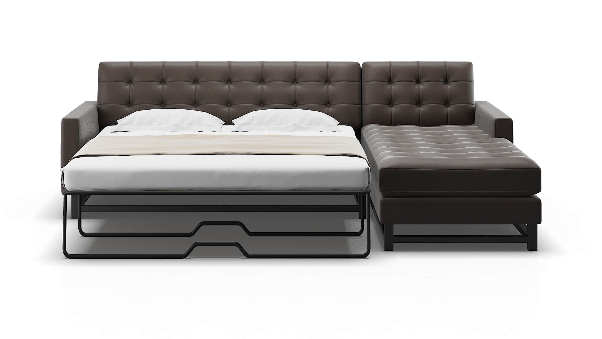 Madrid Naples Graphite Panel Sleeper Espresso legs 1