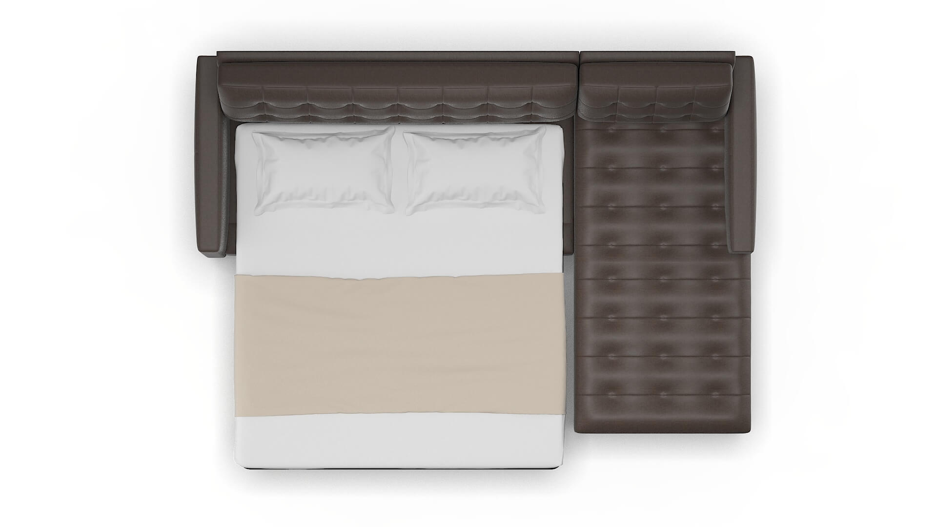 Madrid Naples Graphite Panel Sleeper Espresso legs 3