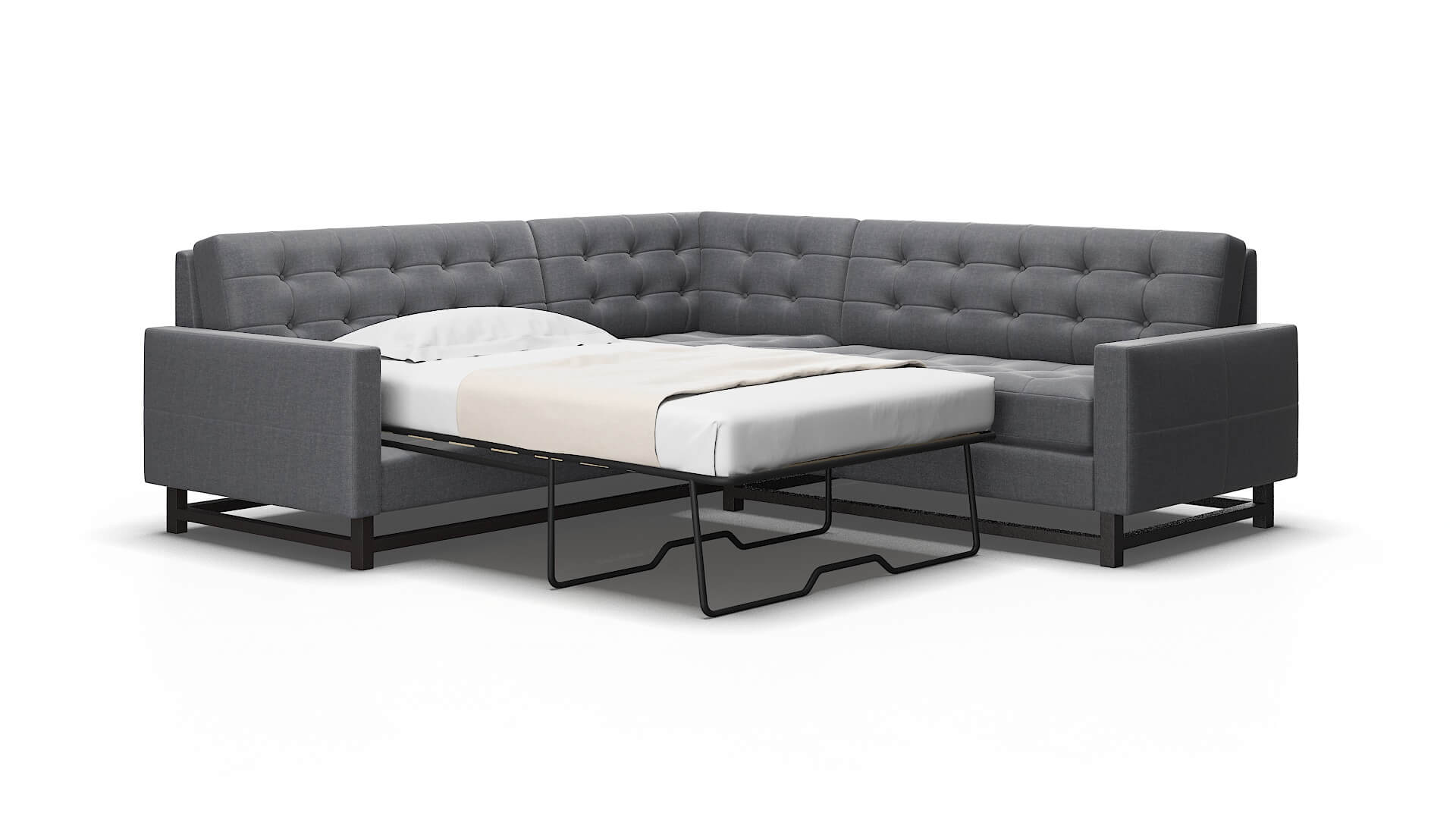 Madrid Notion graphite Sectional sleeper Espresso Legs  2