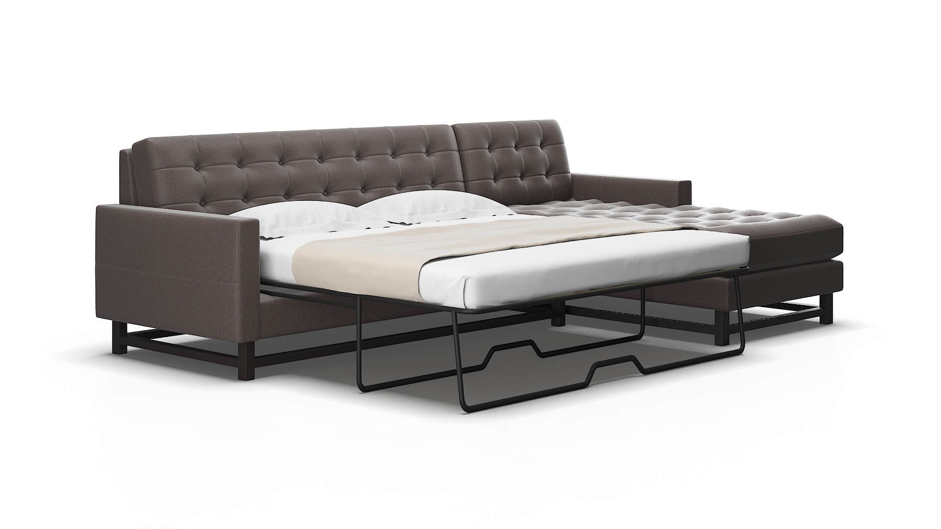 Madrid Oscar-chocolate Panel sleeper Espresso Legs  2
