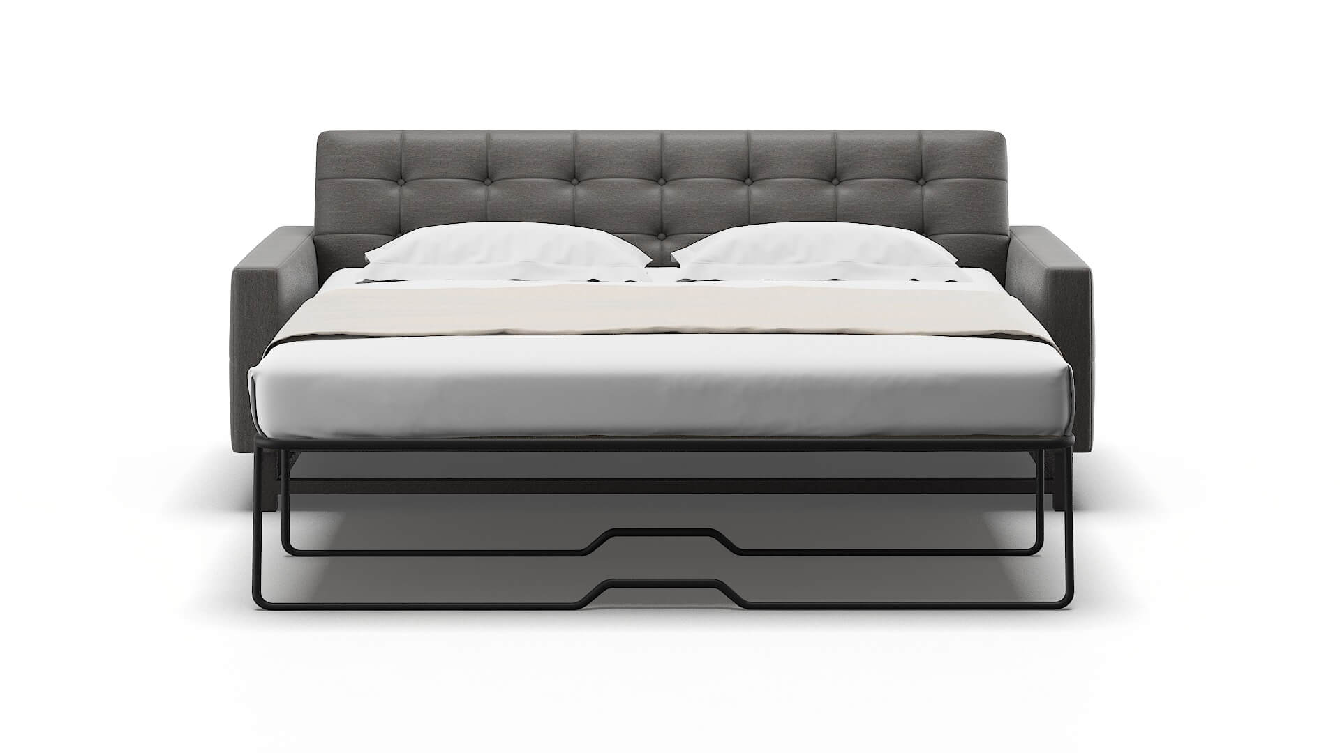 Madrid Oscar Grey Sofa Sleeper Espresso legs 1