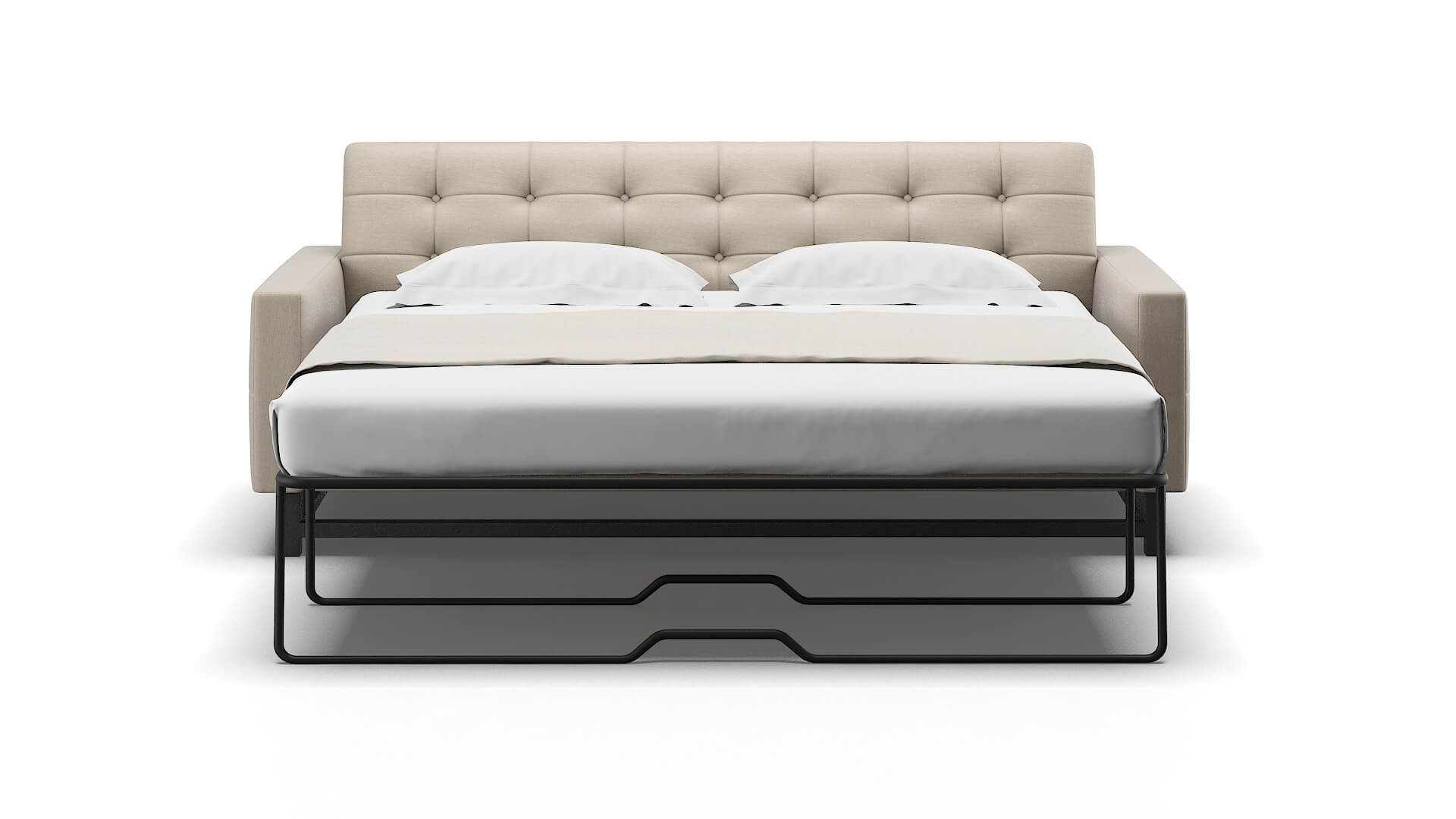 Madrid Oscar Linen Sofa Sleeper Espresso legs 1