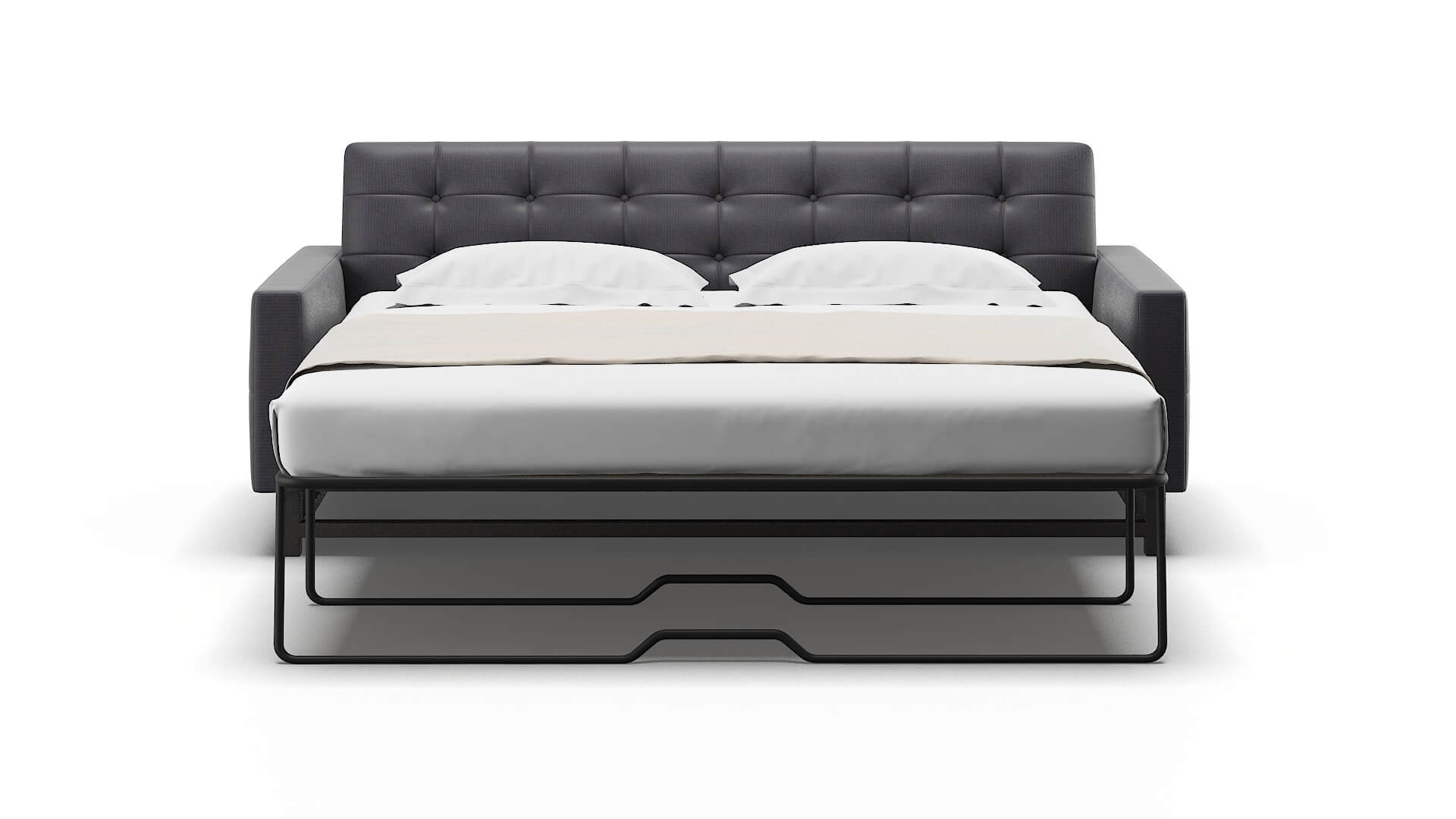 Madrid Parker Charcoal Sofa Sleeper Espresso legs 1