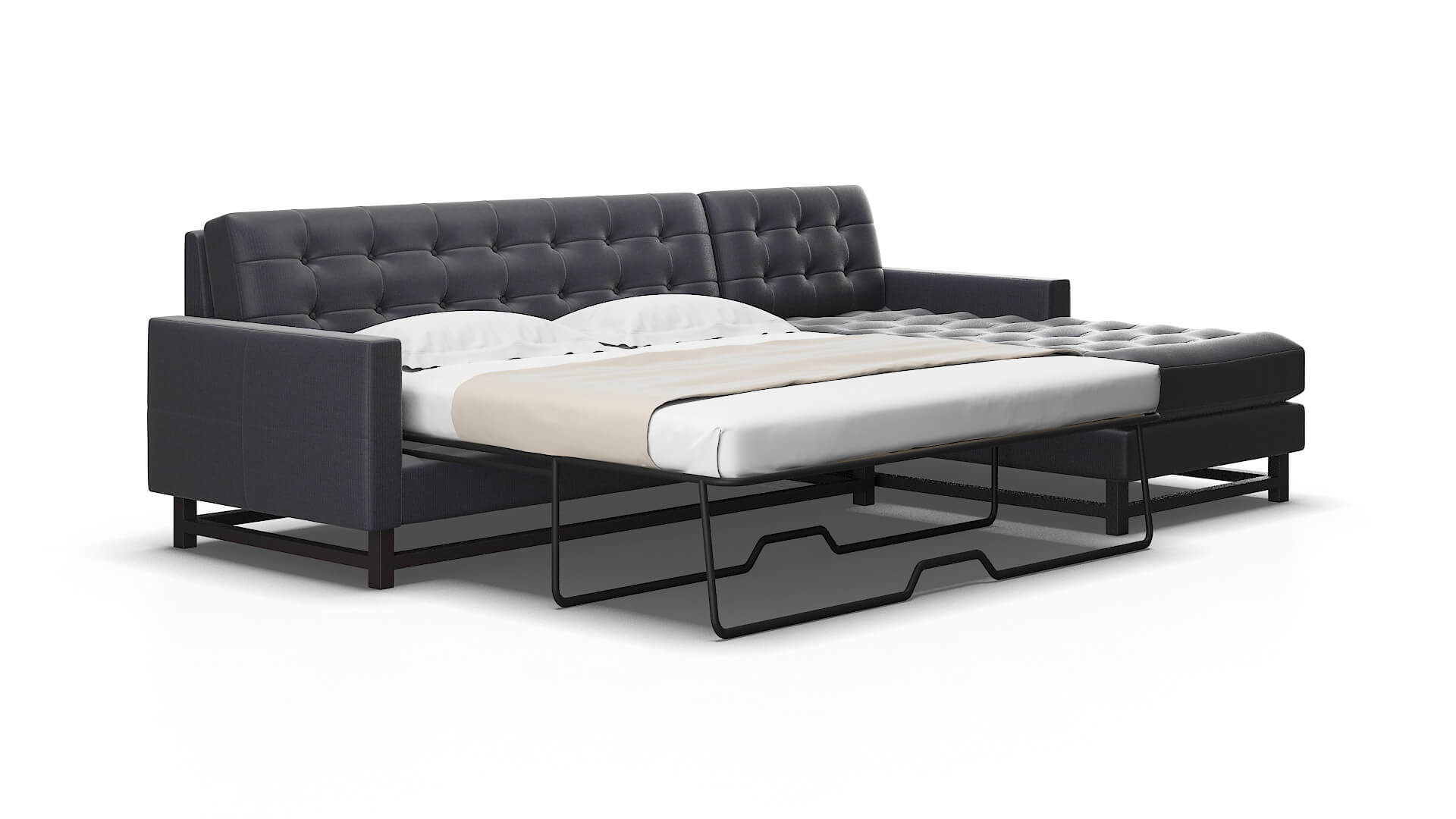 Madrid Parker Midnight Panel Sleeper Espresso legs 2