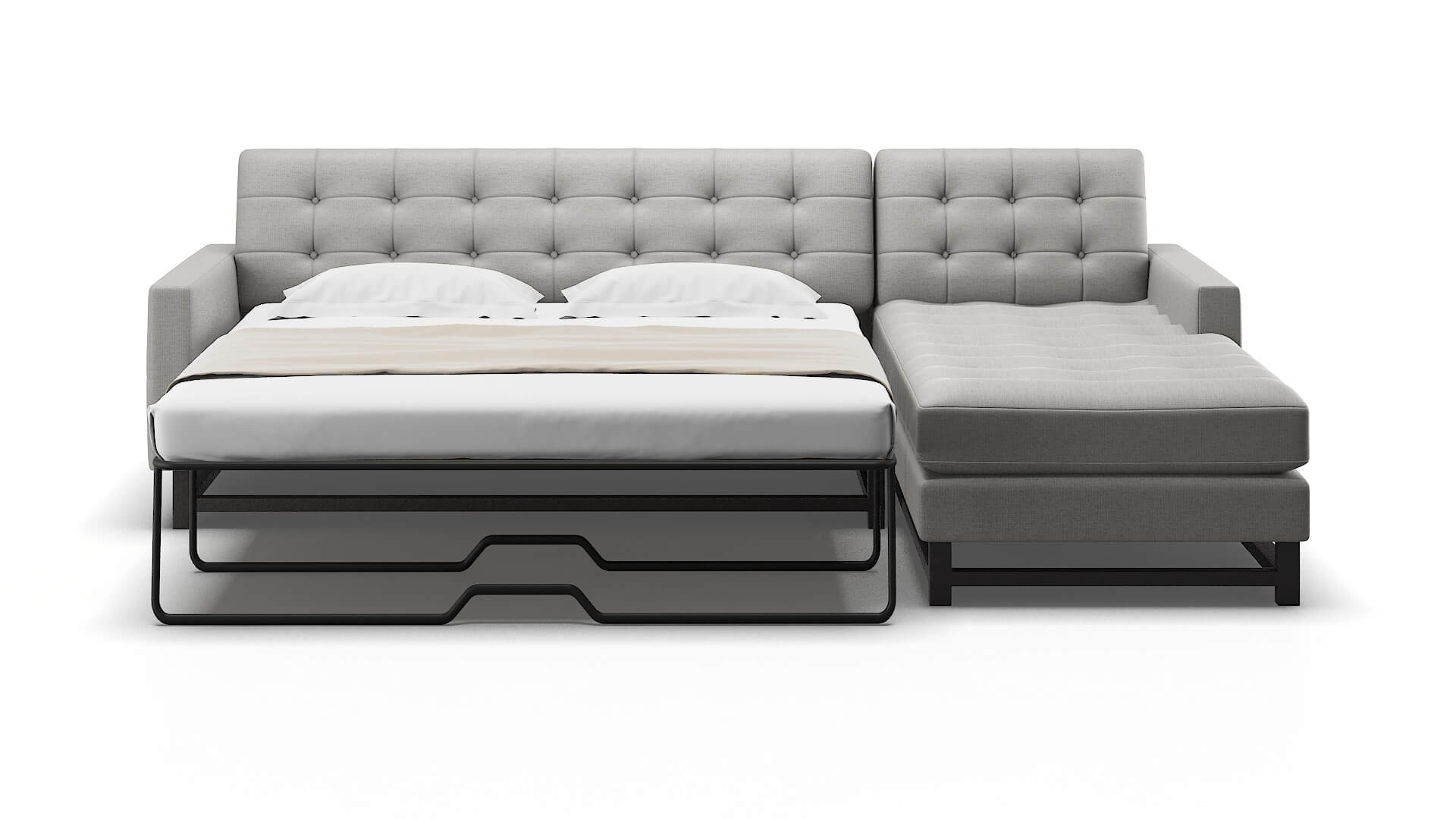 Madrid Parker Silver Panel Sleeper Espresso legs 1