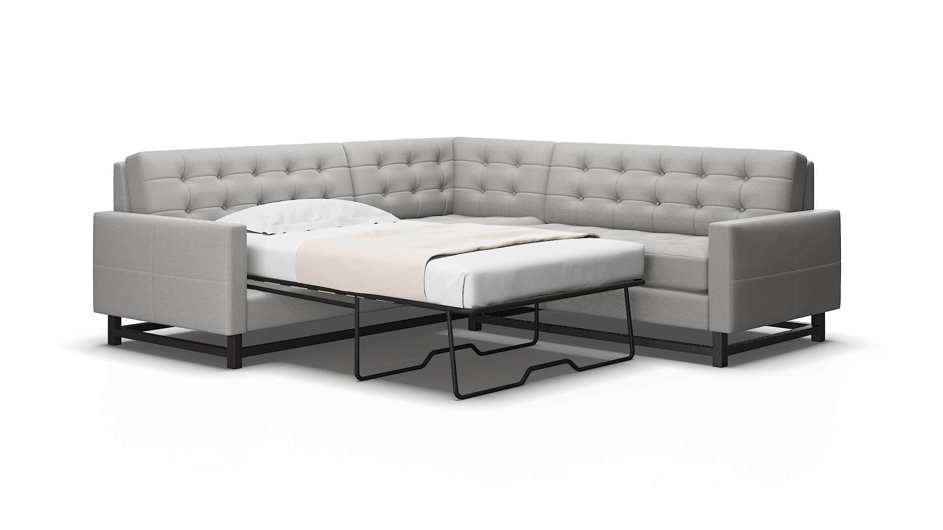 Madrid Parker silver Sectional sleeper Espresso Legs  2