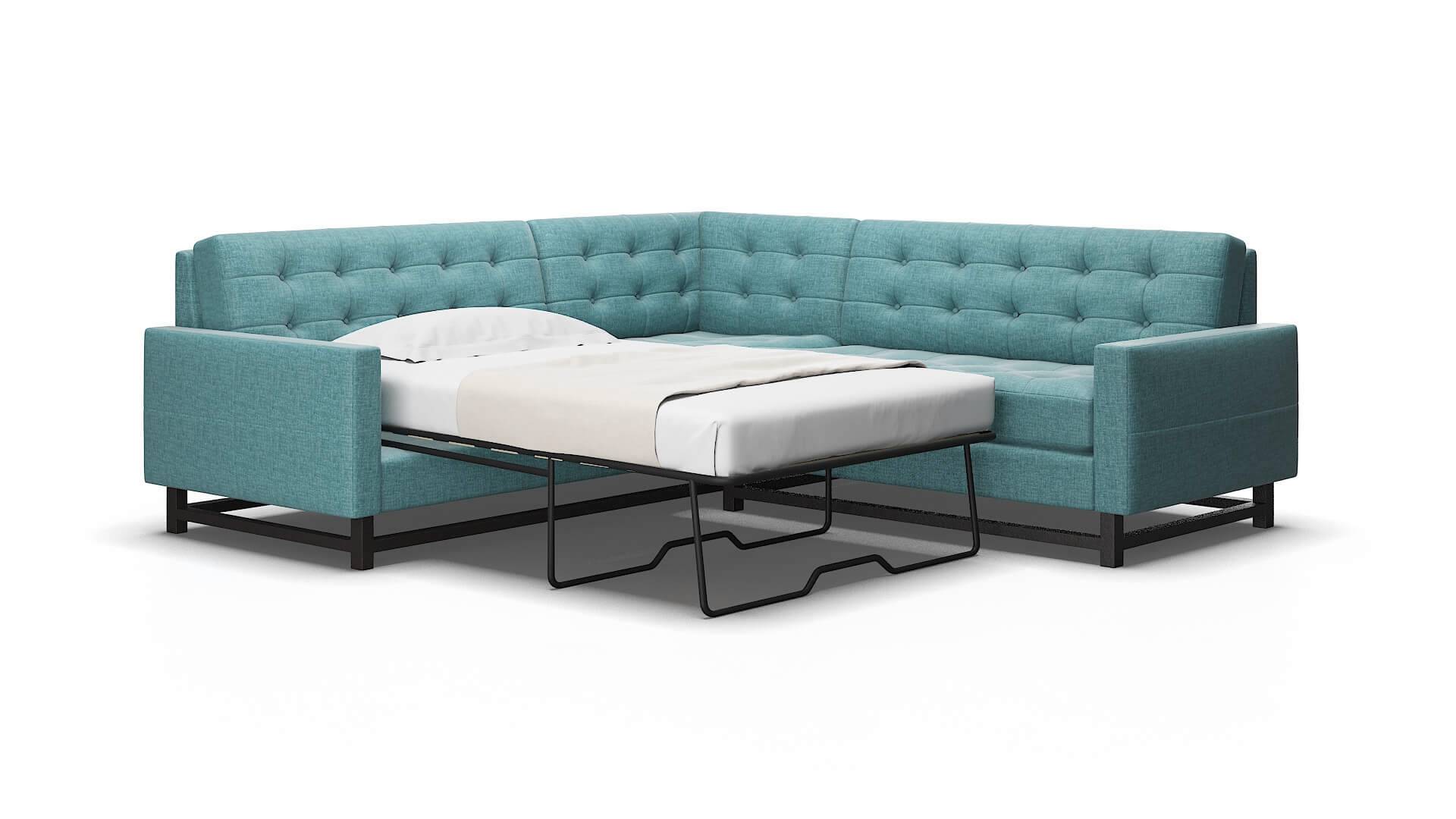 Madrid Portland Lake Sectional Sleeper Espresso legs 2
