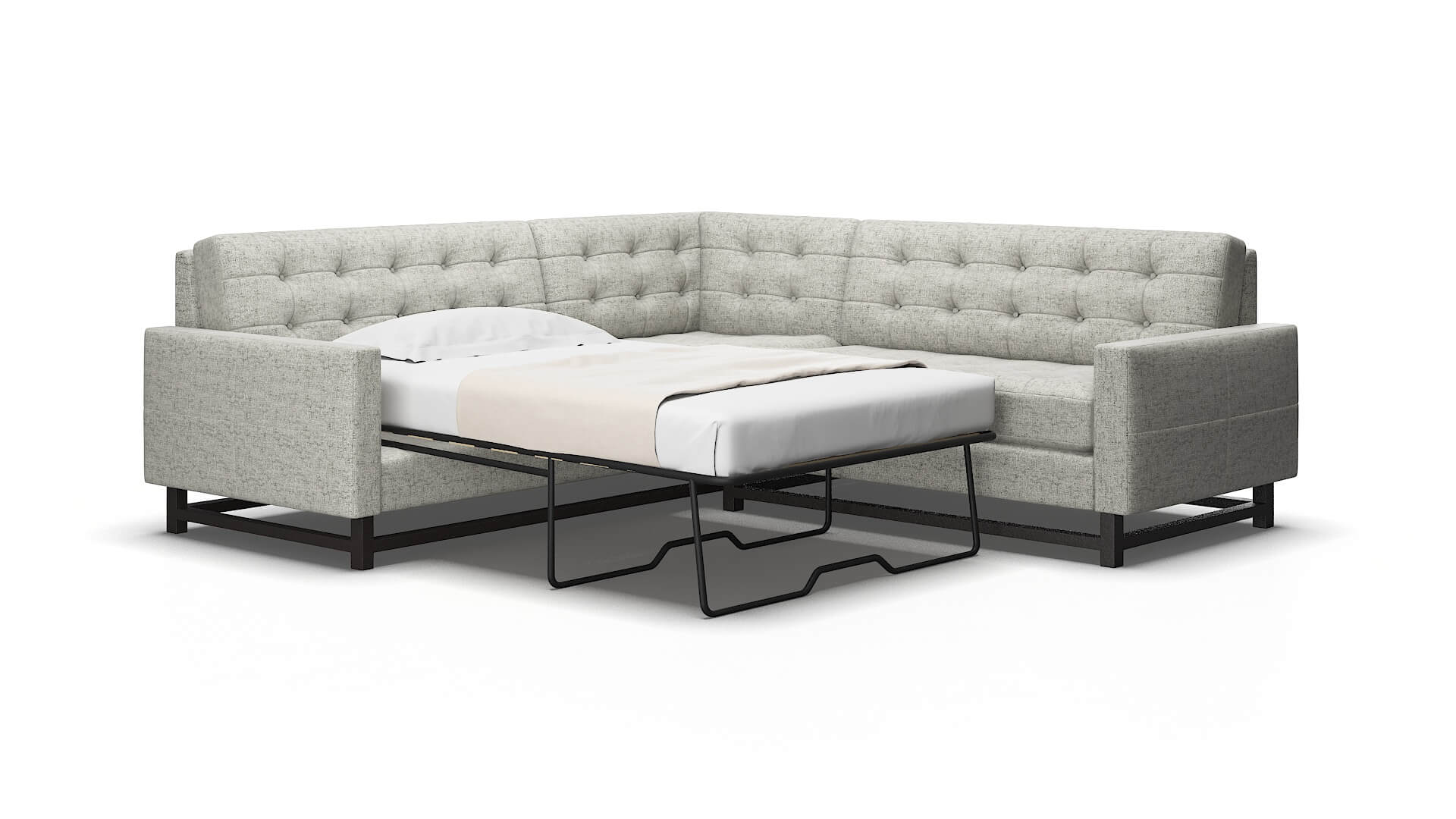 Madrid Prime Gravel Sectional Sleeper Espresso legs 2