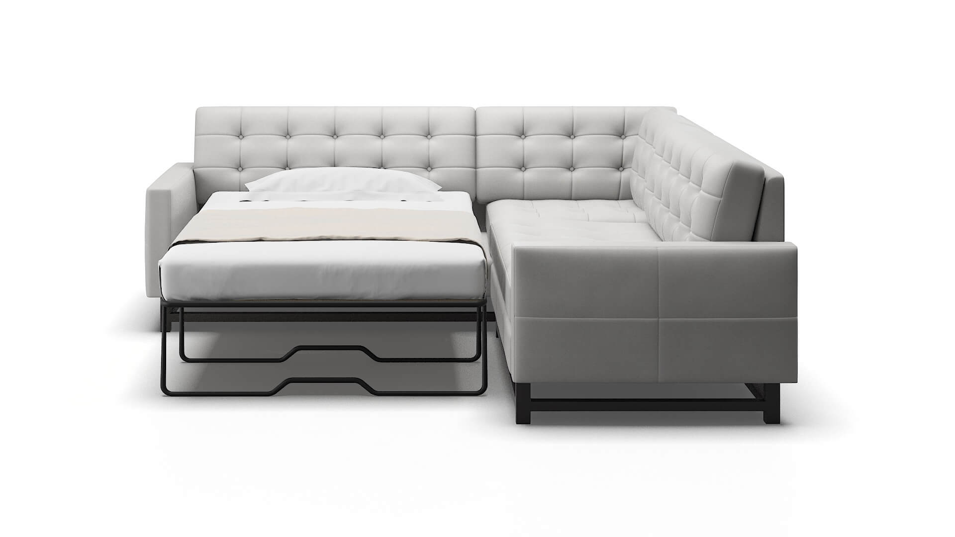 Madrid Prisma Steam Sectional Sleeper Espresso legs 1