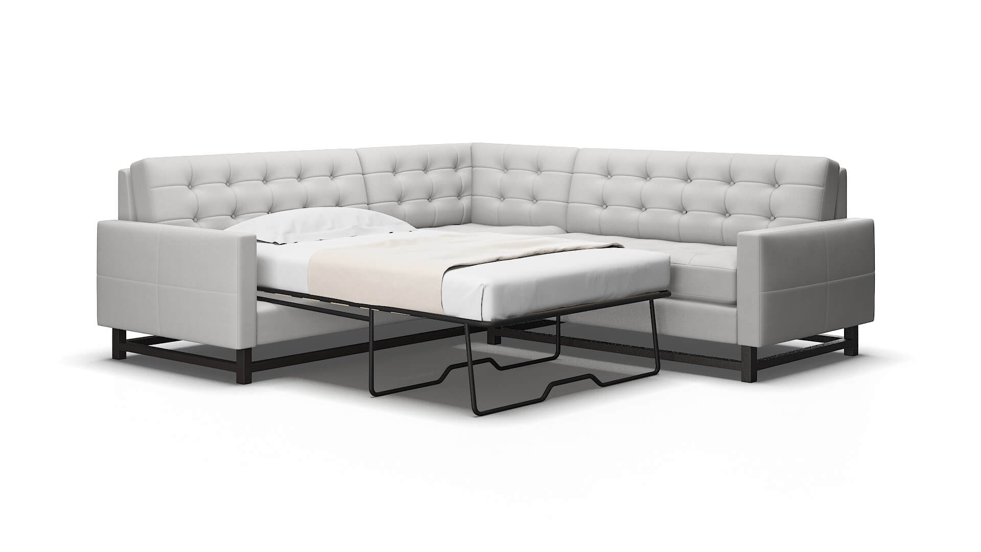 Madrid Prisma Steam Sectional Sleeper Espresso legs 2