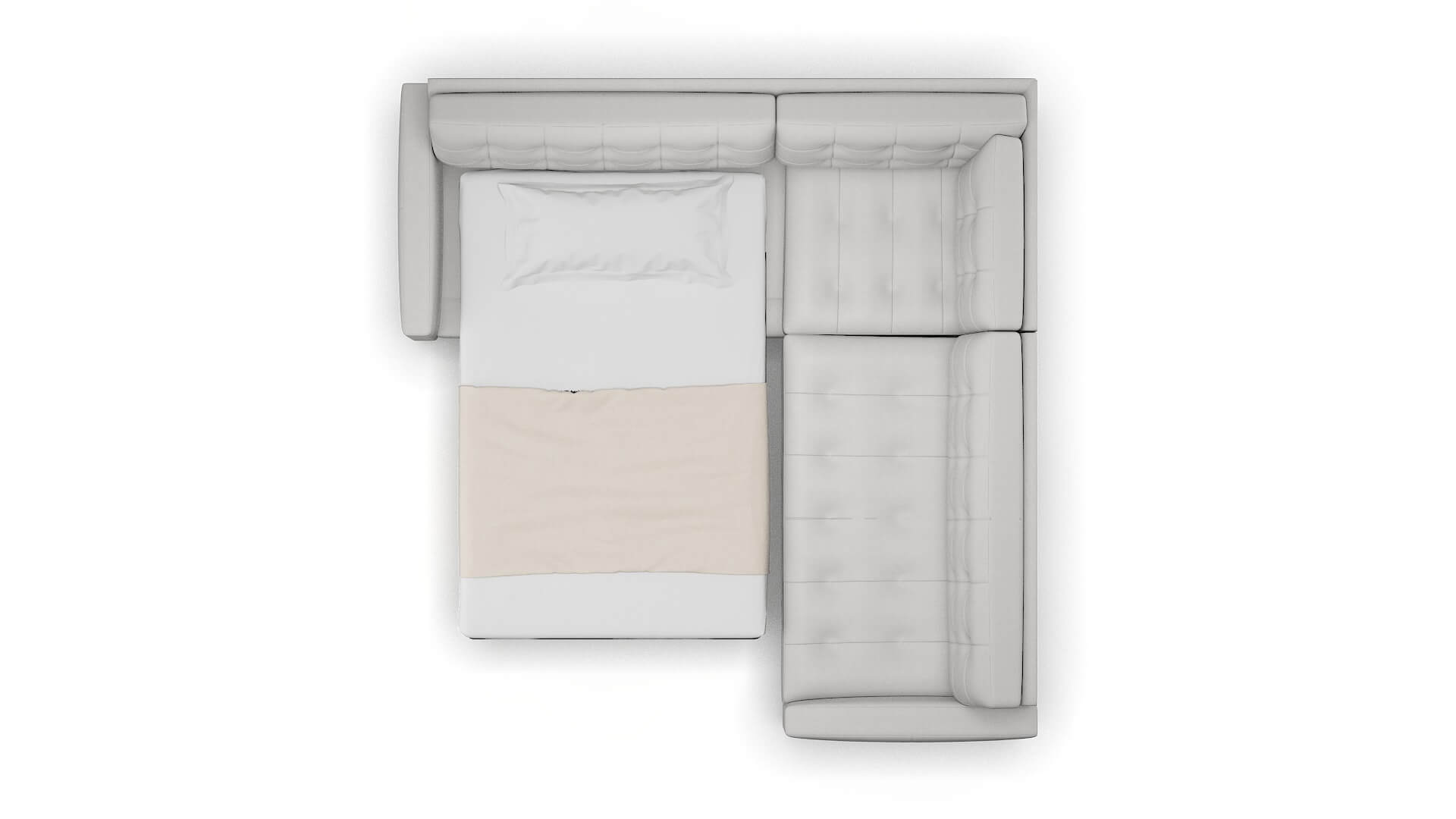 Madrid Prisma Steam Sectional Sleeper Espresso legs 3